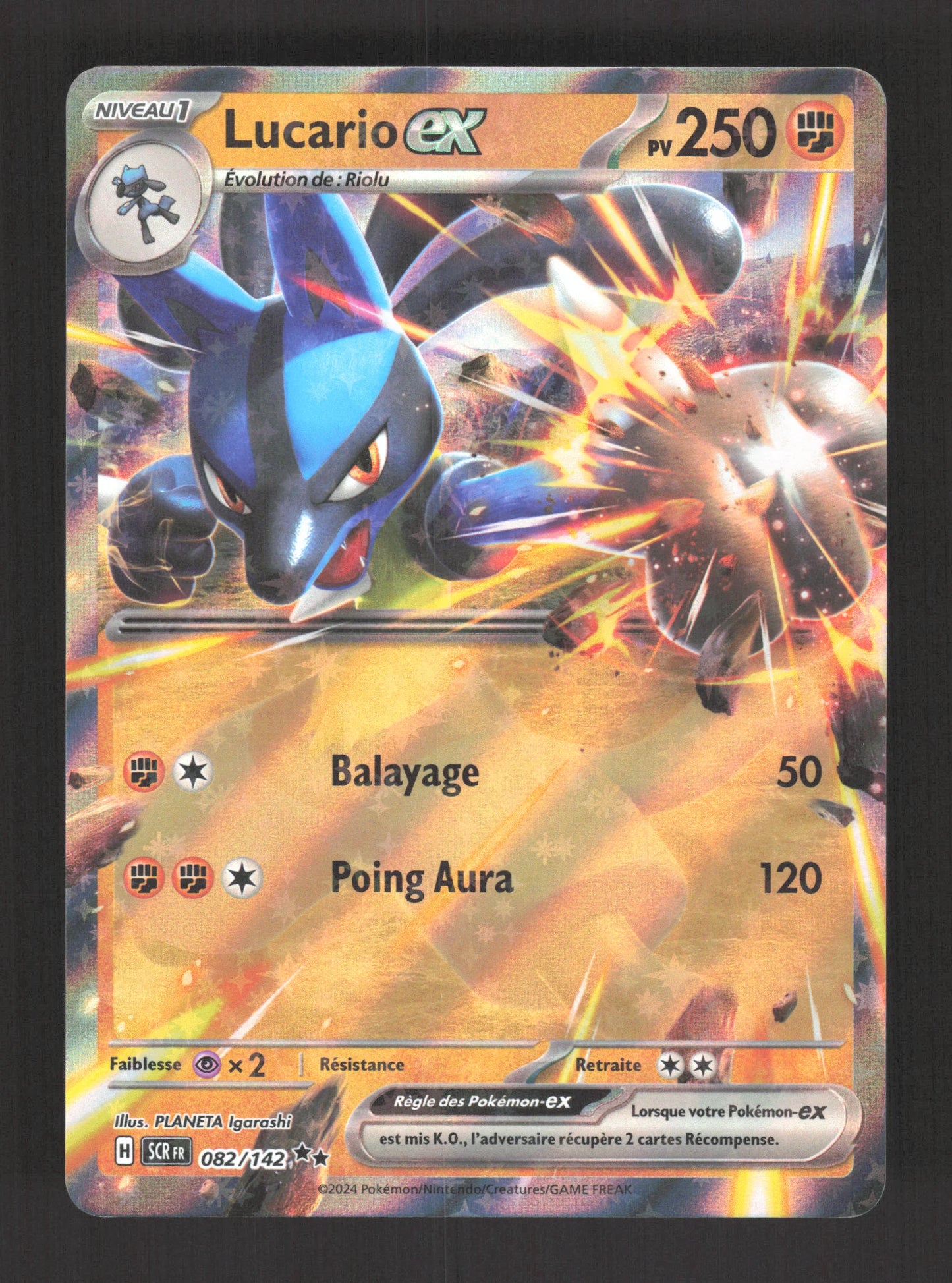 082/142 Lucario EX - Couronne Stellaire