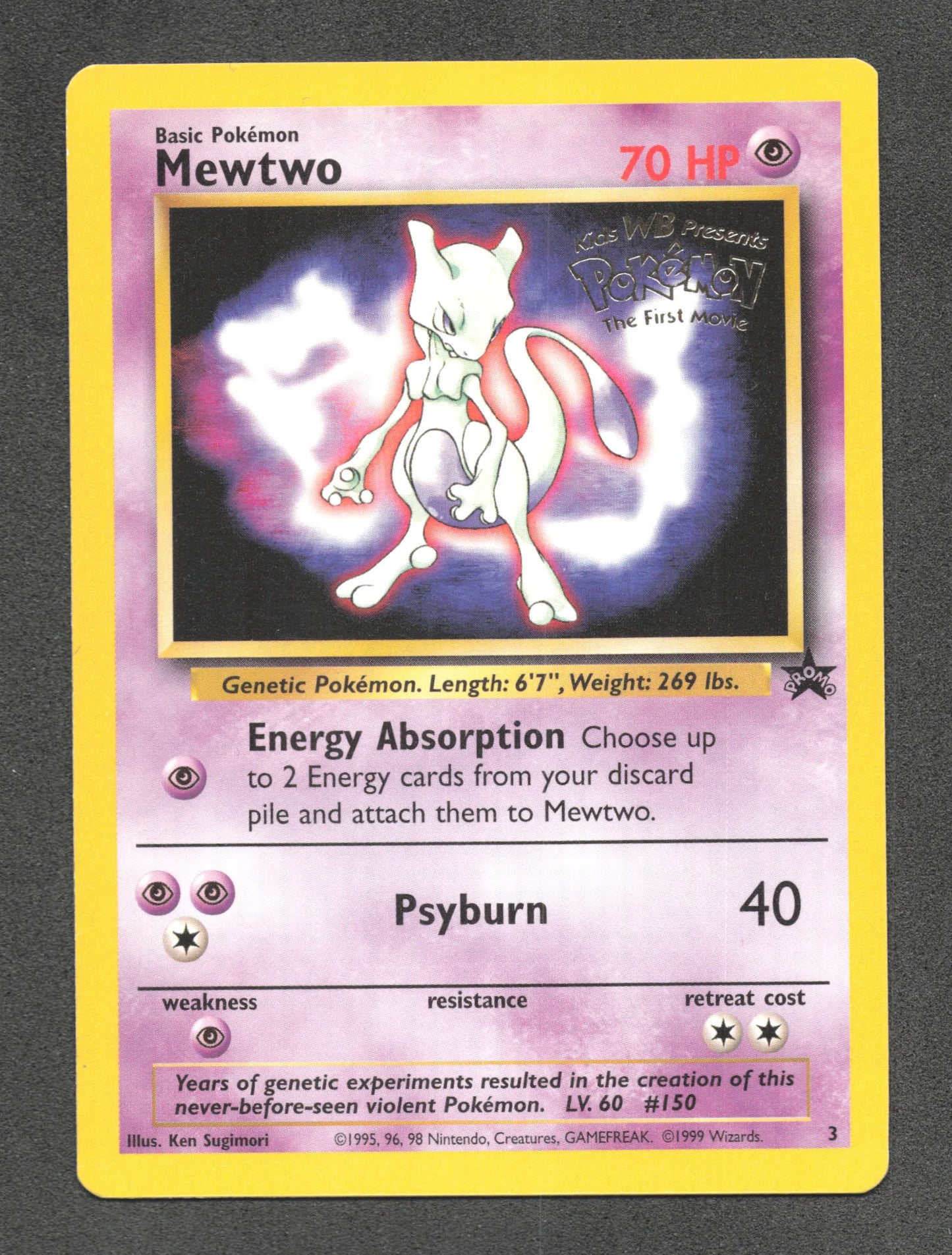 3 Mewtwo PROMO STAMP WB - Anglais