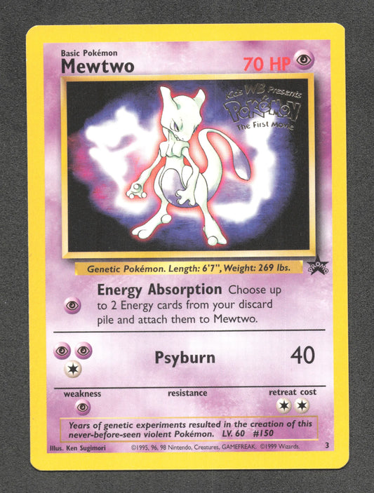 3 Mewtwo PROMO STAMP WB - Anglais