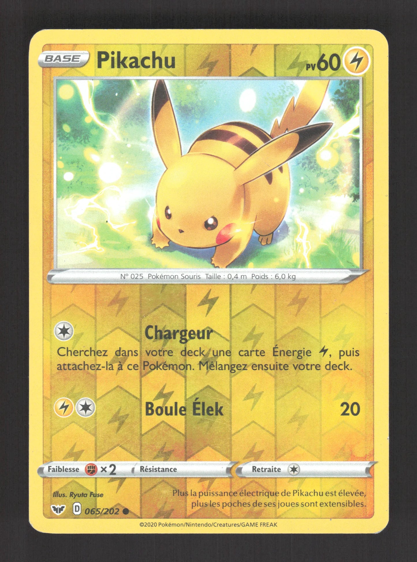 065/202 Pikachu REVERSE - Épée et Bouclier