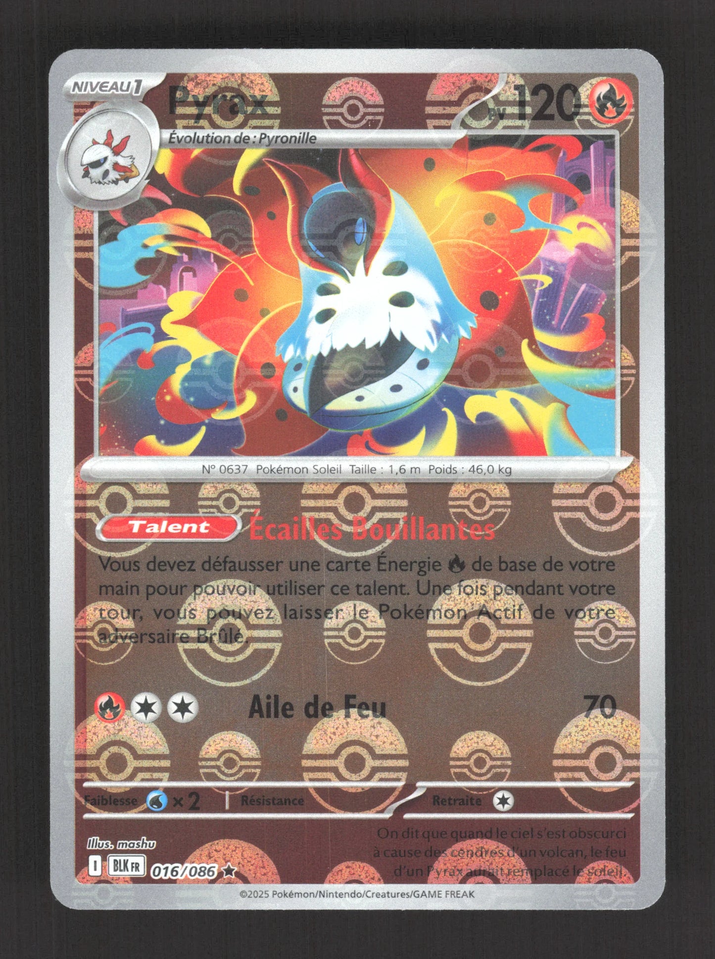 016/086 Pyrax POKEBALL - Foudre Noire