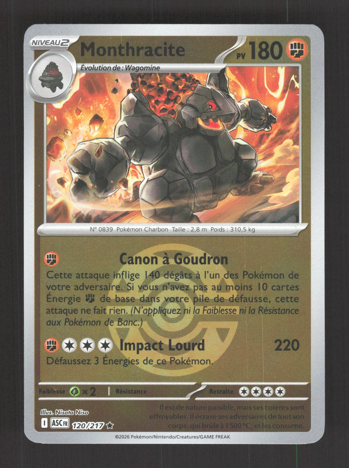 120/217 Monthracite POKEBALL - Héros Transcendants