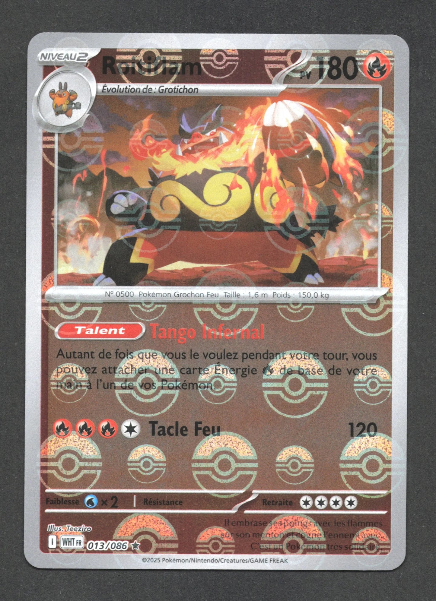 013/086 Roitiflam POKEBALL - Flamme Blanche - Pokeball