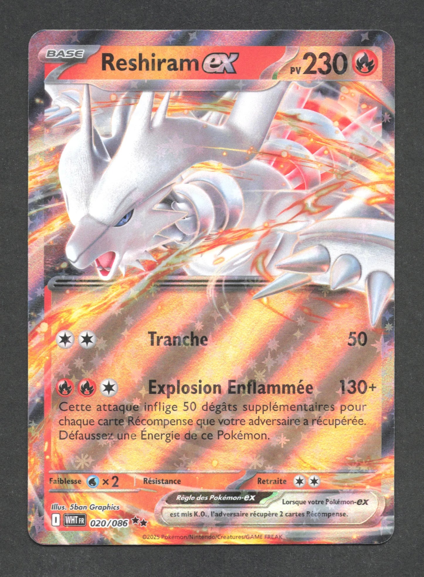 020/086 Reshiram EX - Flamme Blanche