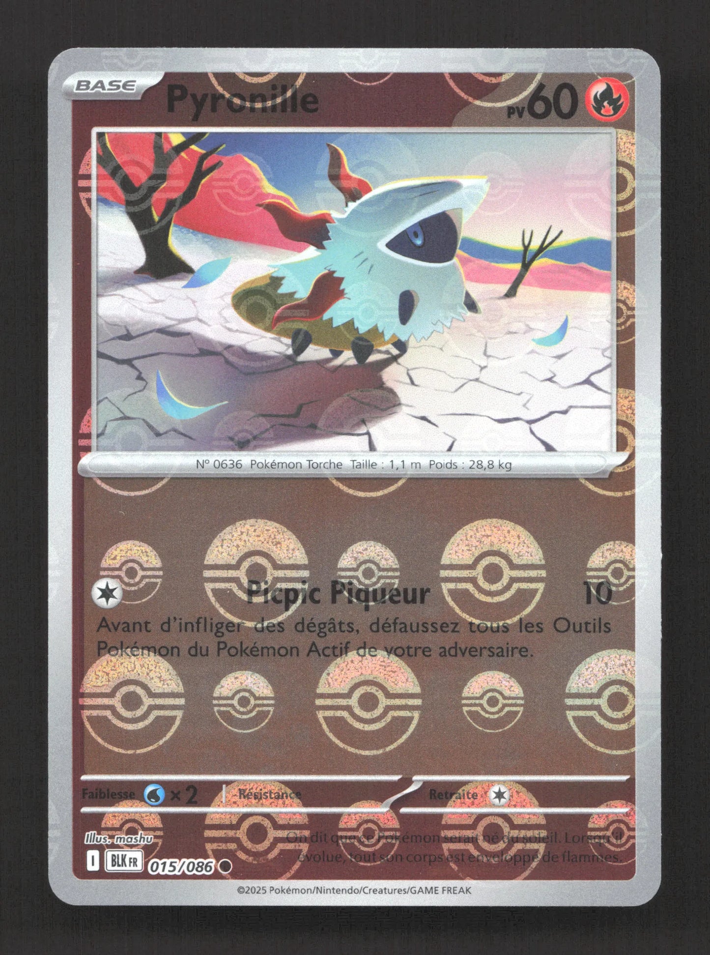 015/086 Pyronille POKEBALL - Foudre Noire - Pokeball