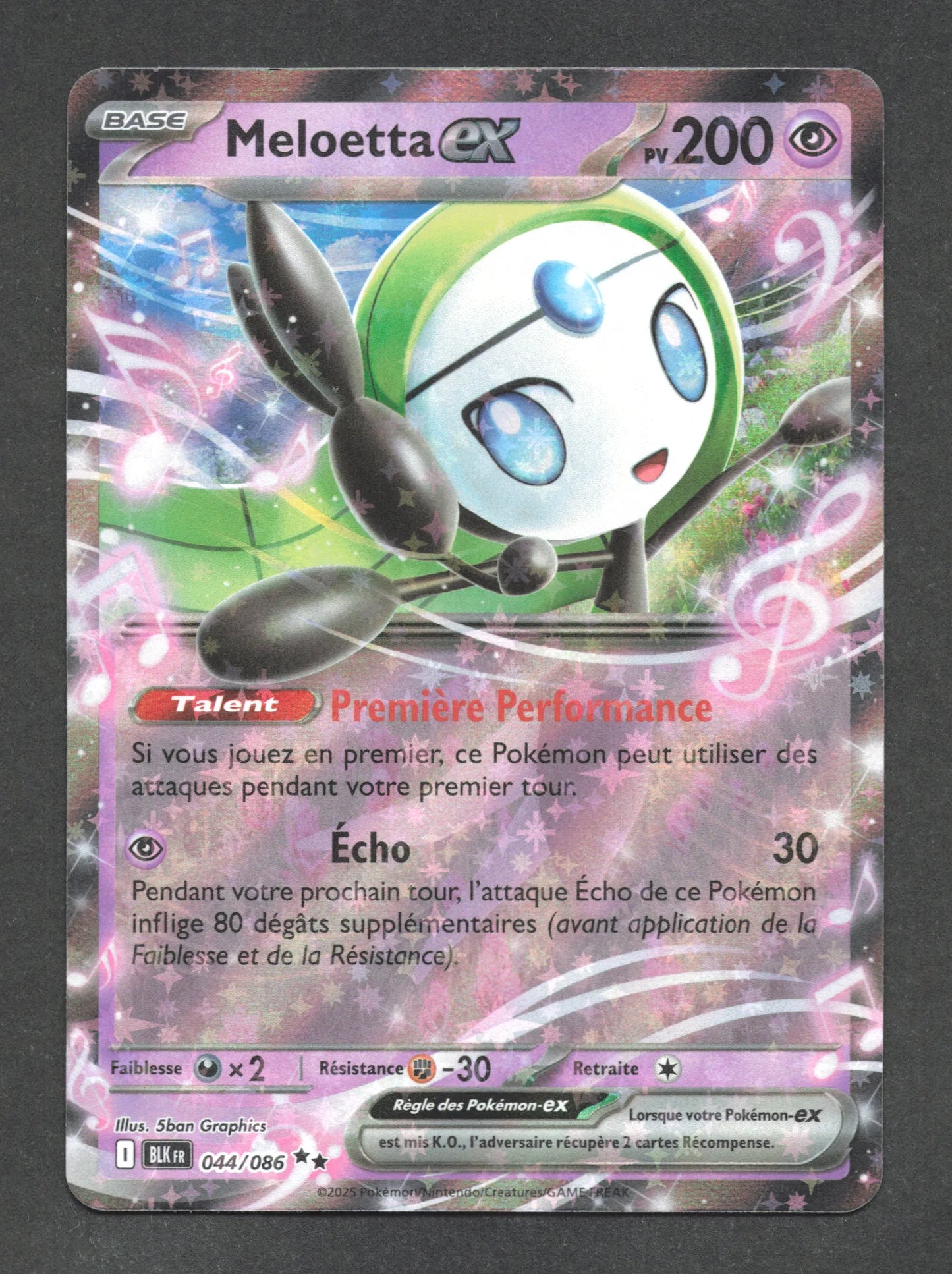 044/086 Meloetta EX - Foudre Noire