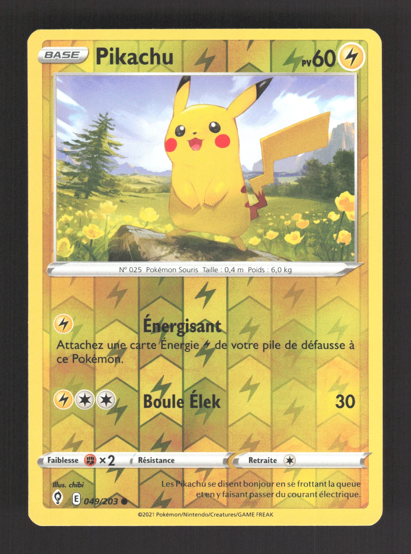 049/203 Pikachu REVERSE - Évolution Céleste