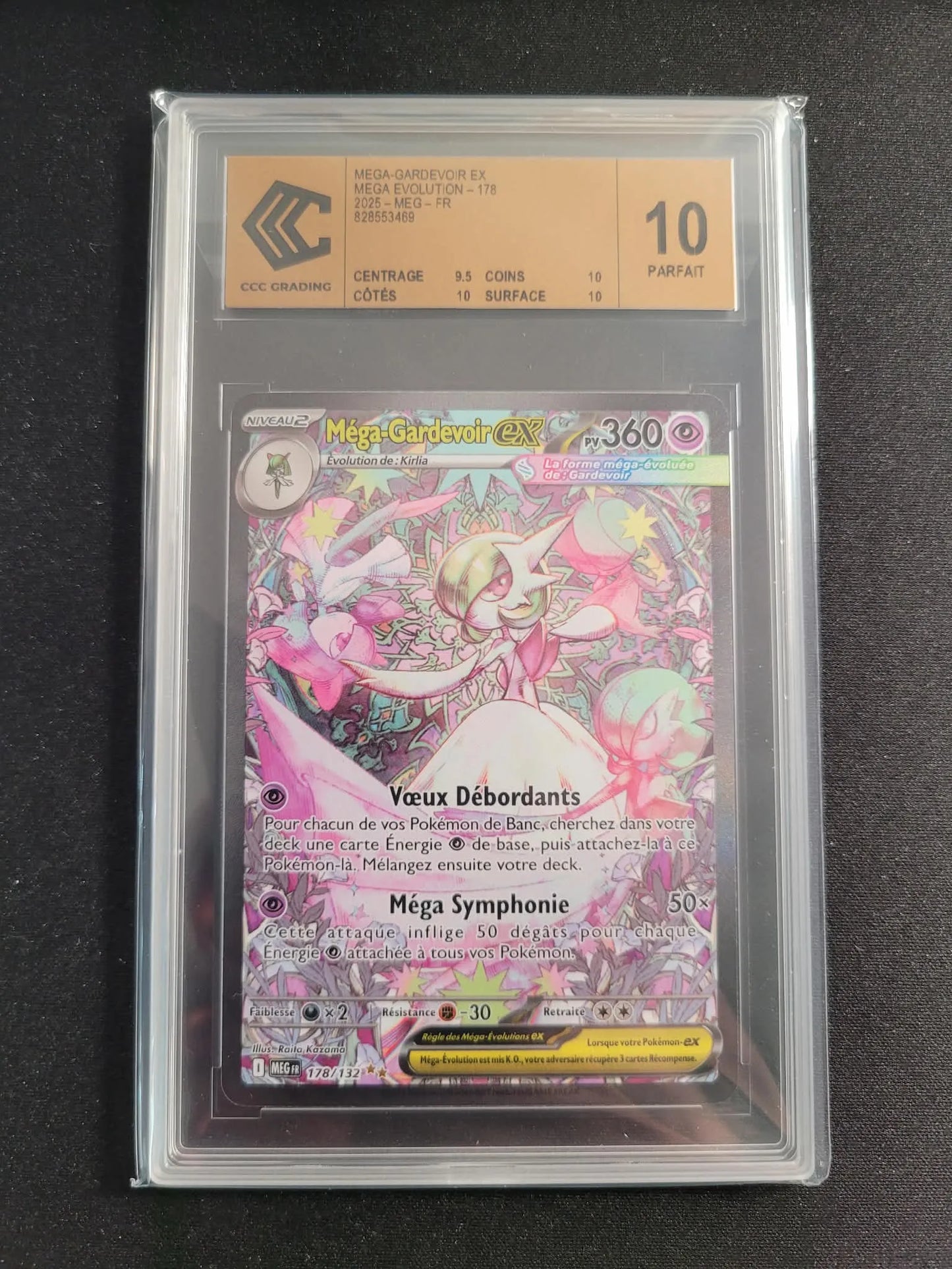 178/132 Mega Gardevoir EX CCC 10 GOLD - Cartes Gradées