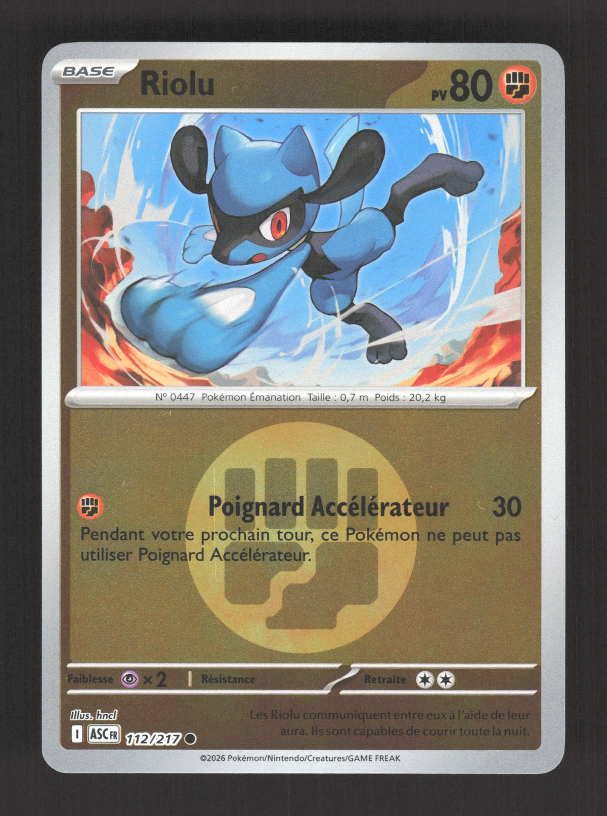 112/217 Riolu REVERSE ENERGIE - Héros Transcendants