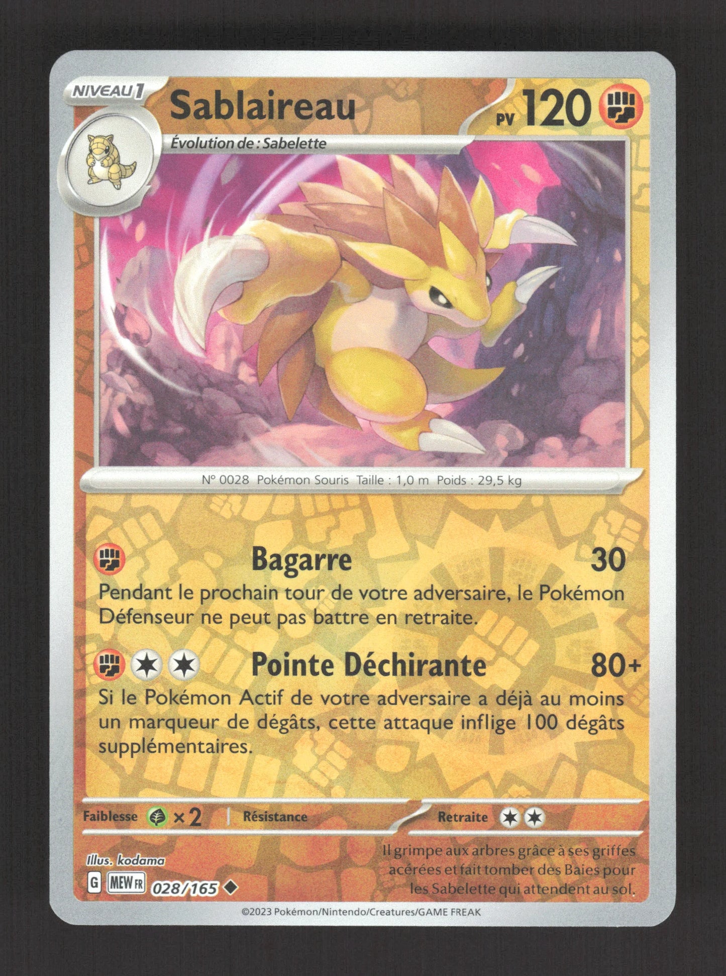 028/165 Sablaireau REVERSE - 151