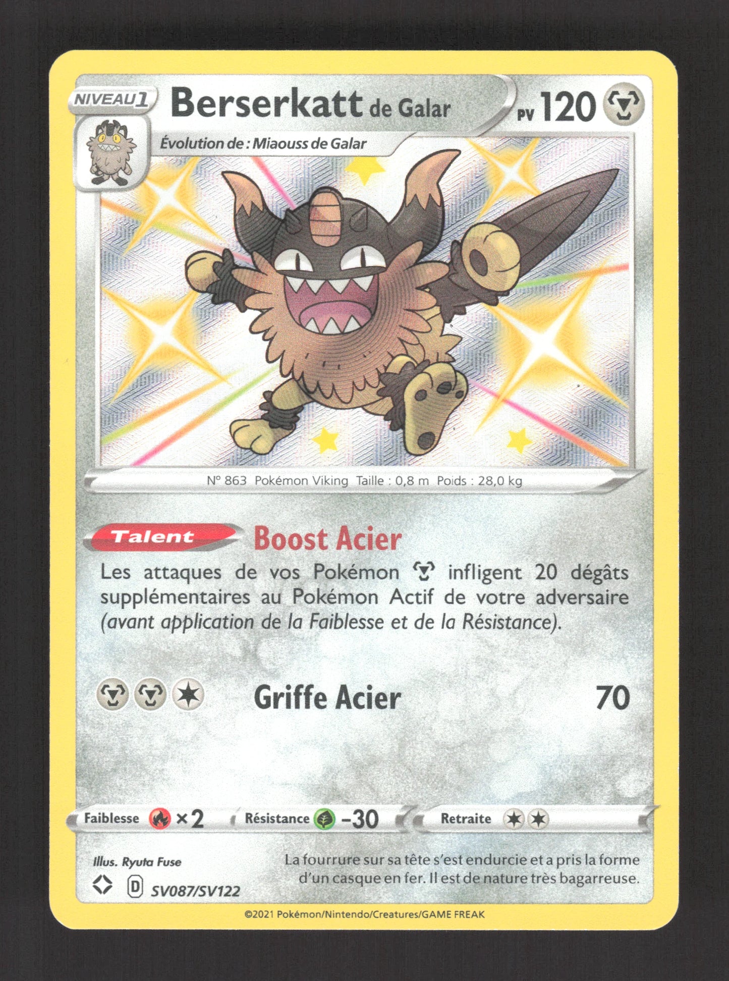 SV087/SV122 Berserkatt SHINY - Destinées Radieuses