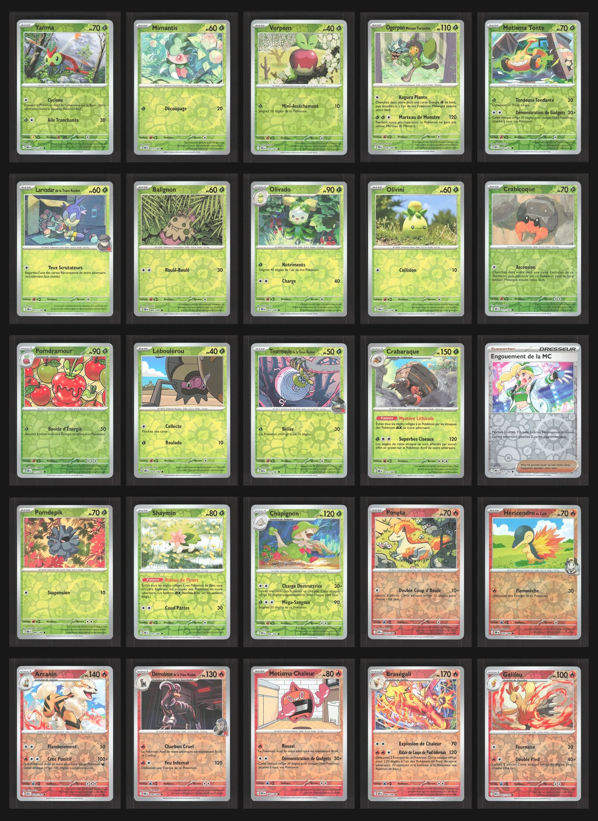 Lot de 111 Reverse EV10 (sans doublon)