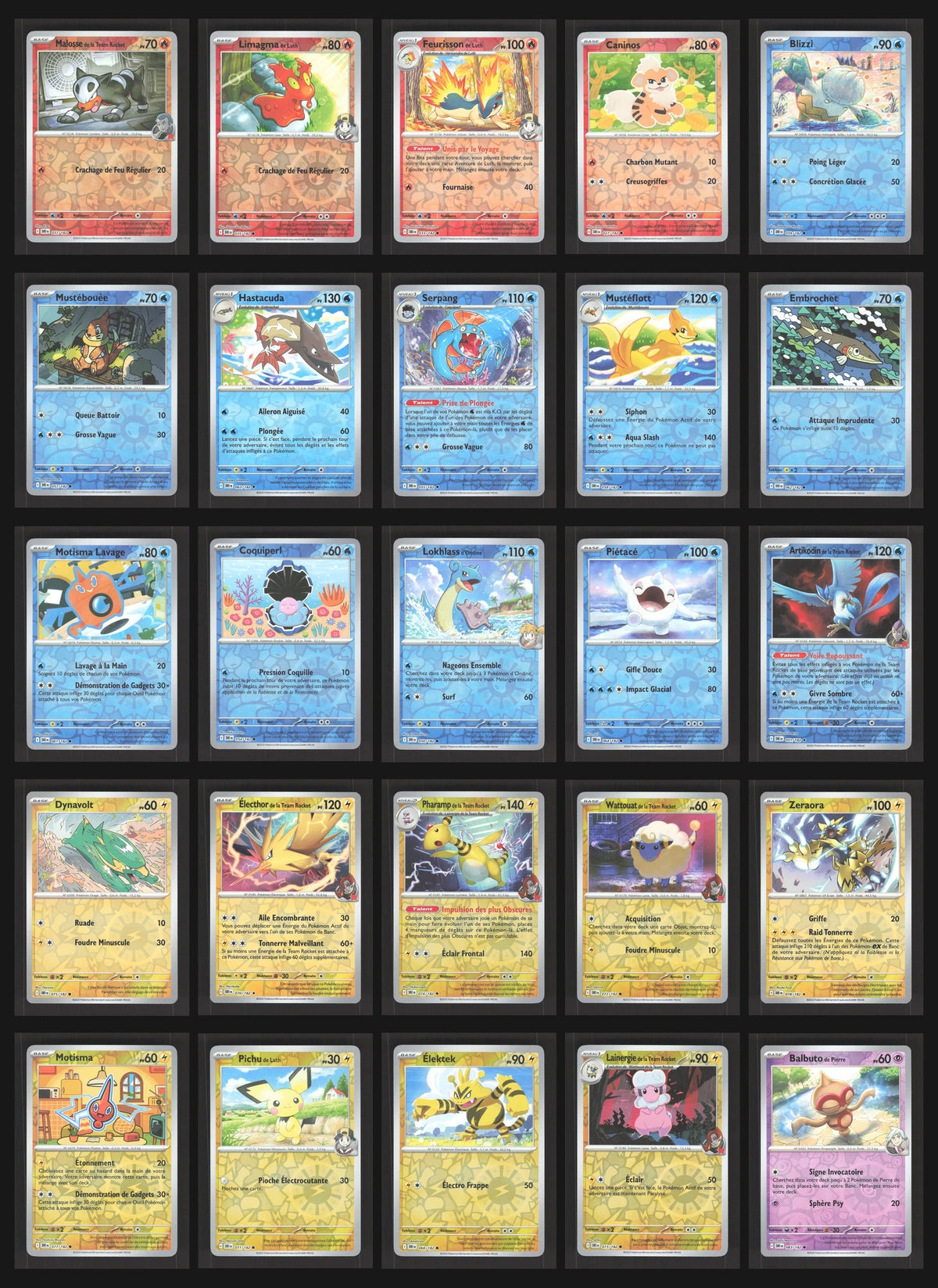 Lot de 111 Reverse EV10 (sans doublon)