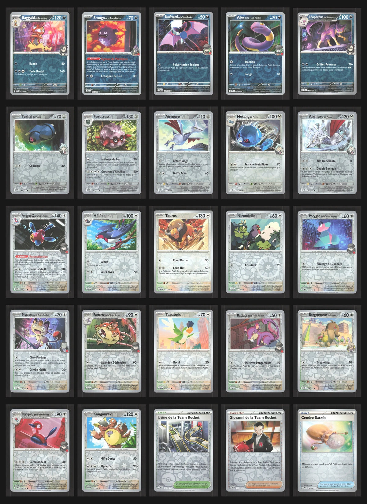 Lot de 111 Reverse EV10 (sans doublon)