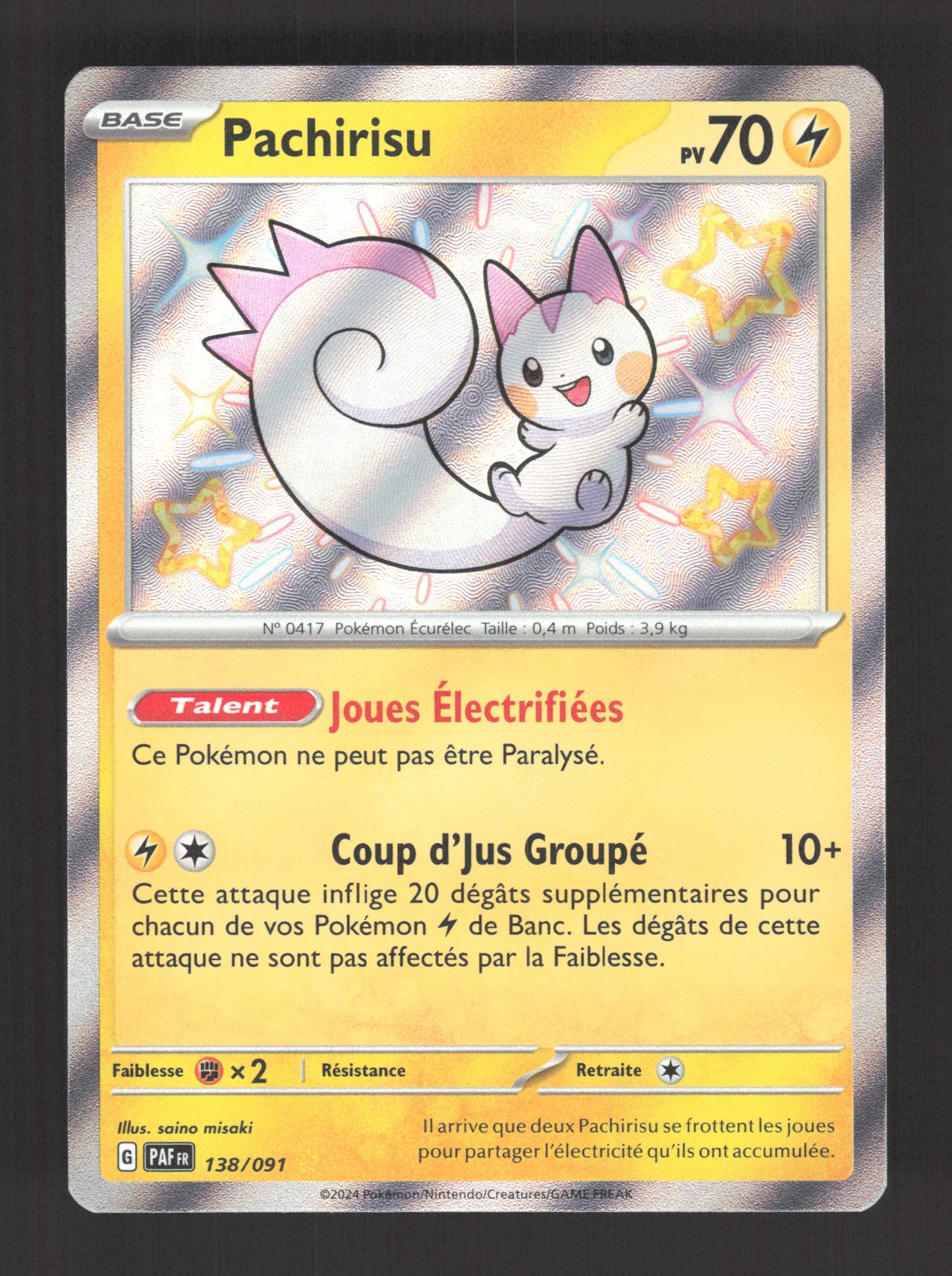 138/091 Pachirisu SHINY - Destinées de Paldea