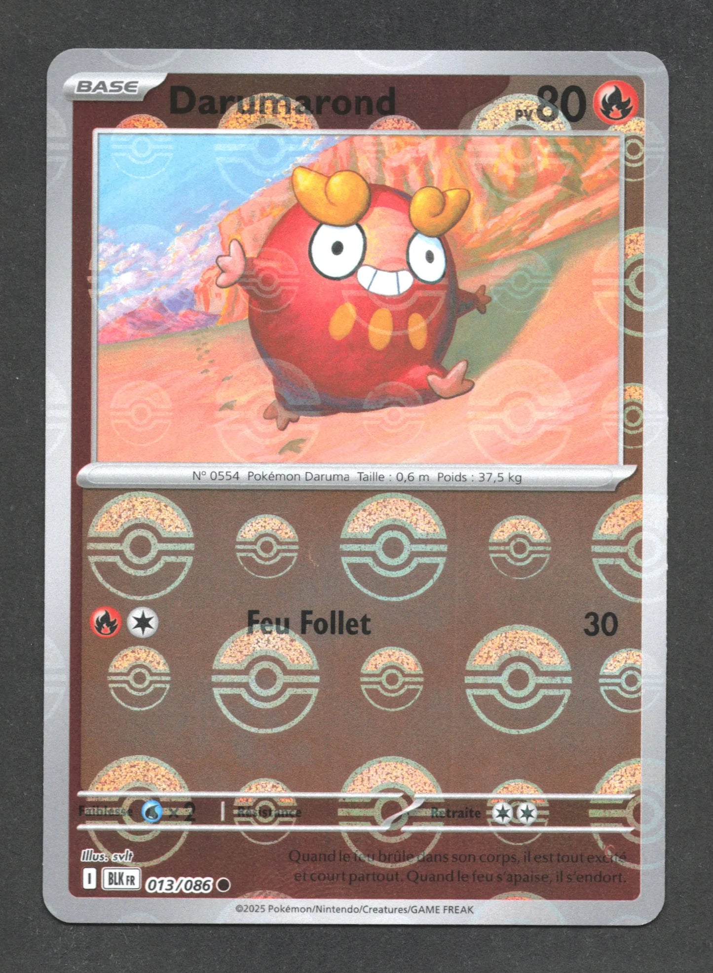 013/086 Darumarond POKEBALL - Foudre Noire - Pokeball