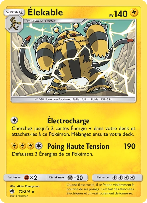 72/214 Elekable REVERSE - Tonnerre Perdu