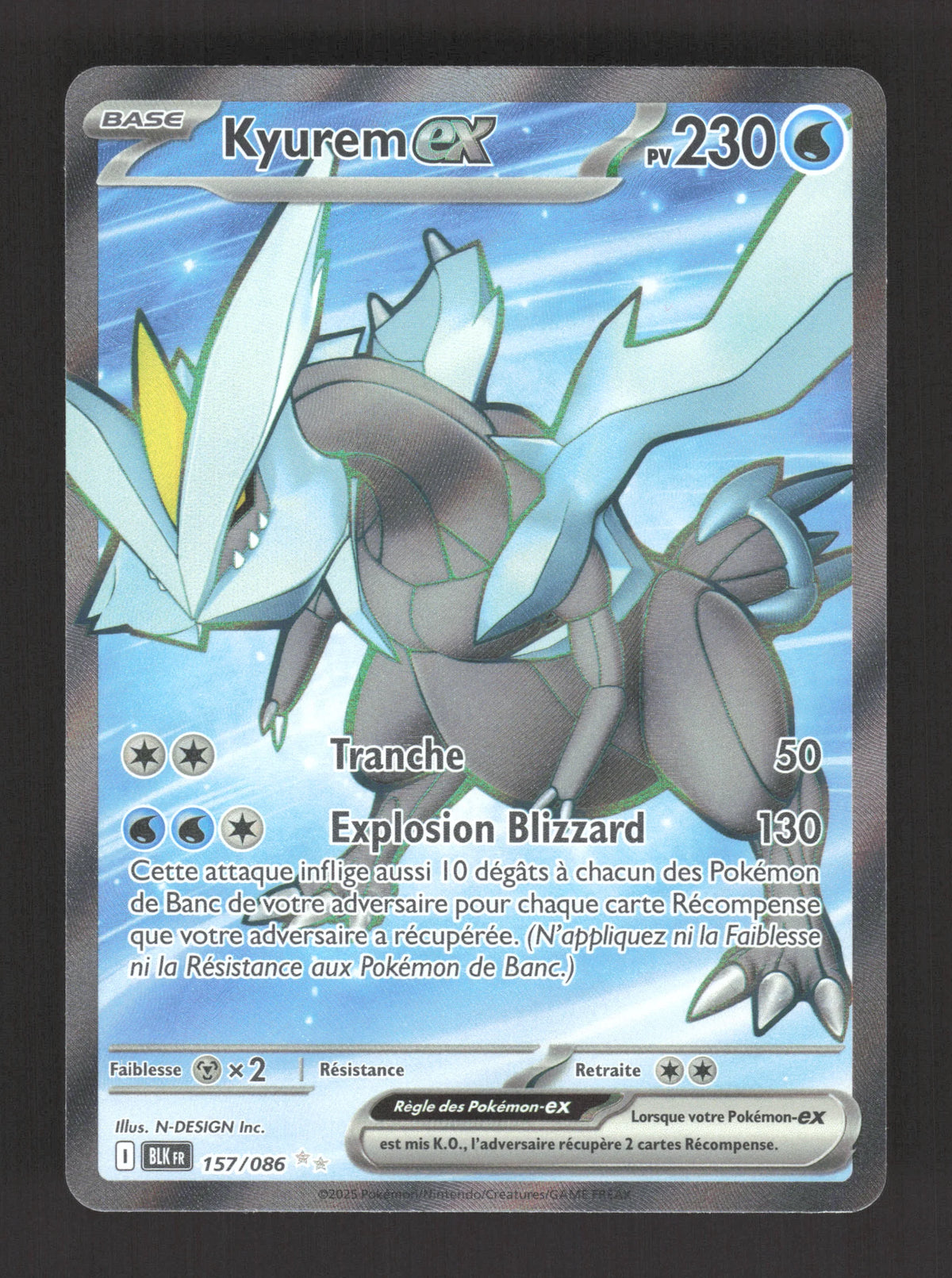 157/086 Kyurem EX - Foudre Noire