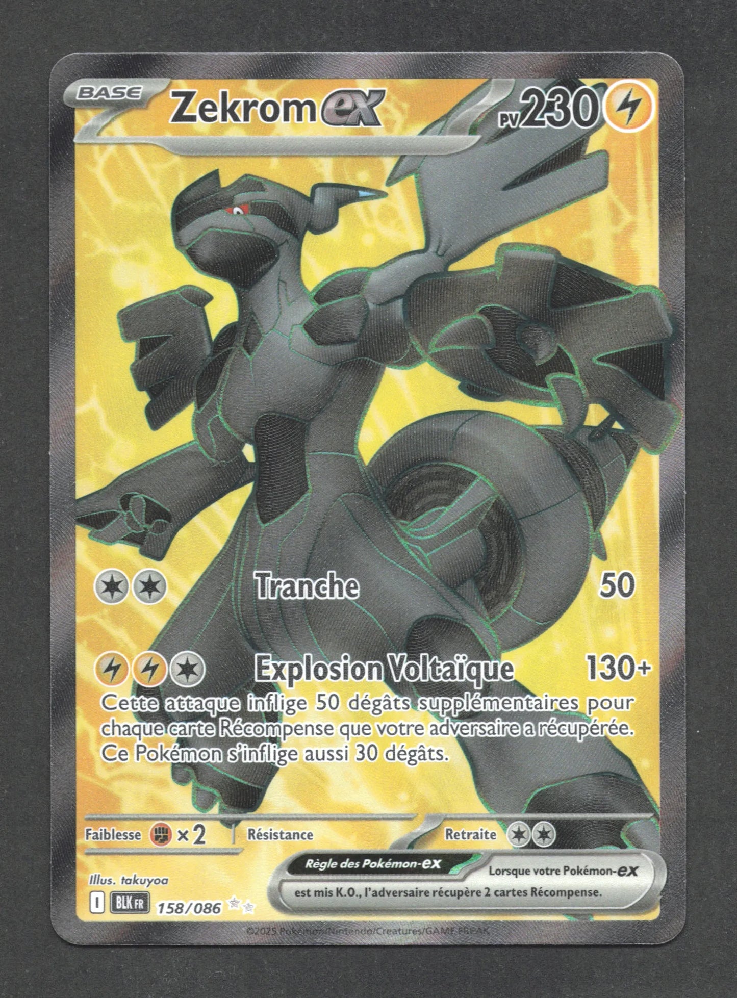 158/086 Zekrom EX - Foudre Noire