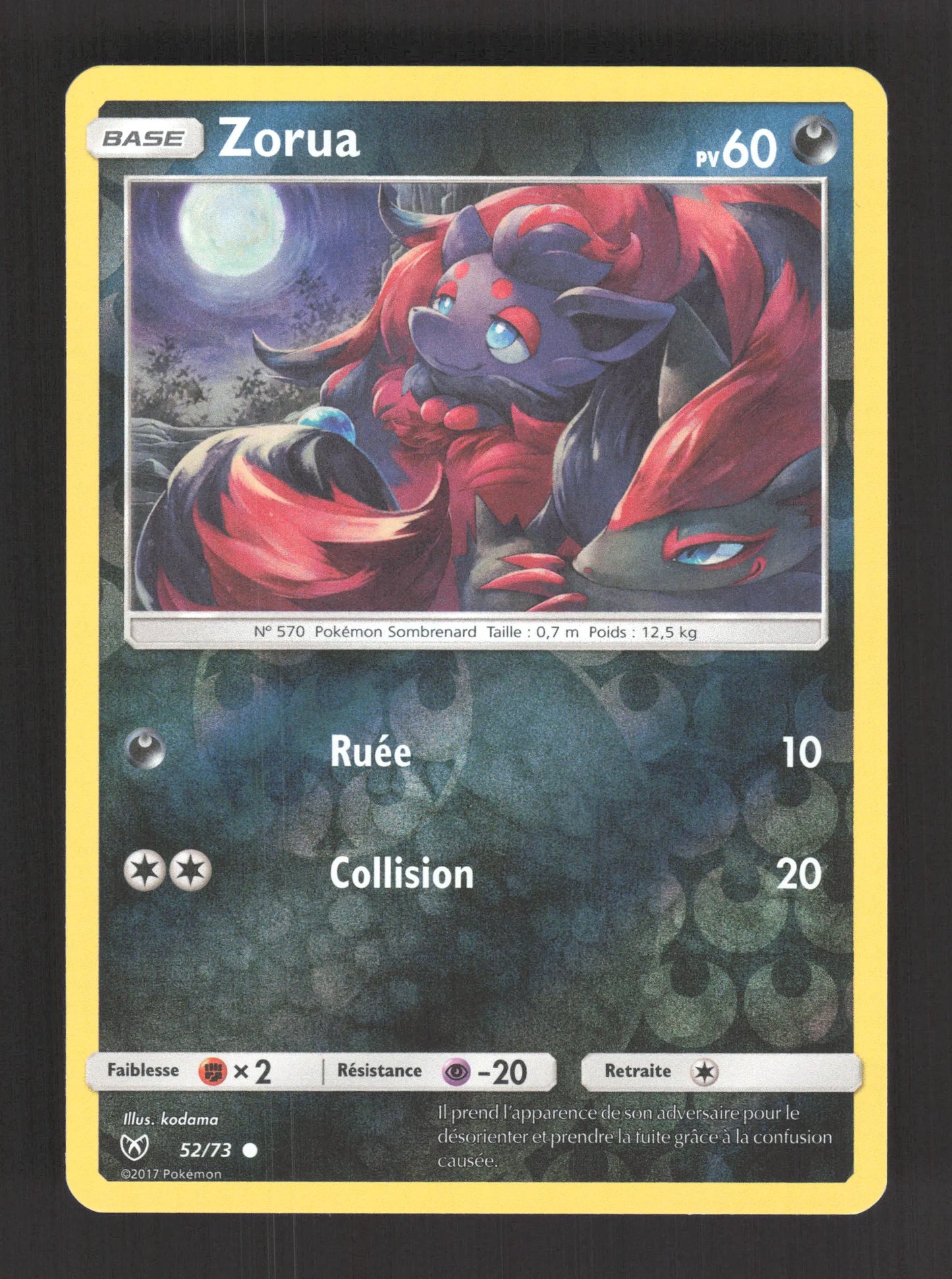 52/73 Zorua REVERSE - Légendes Brillantes