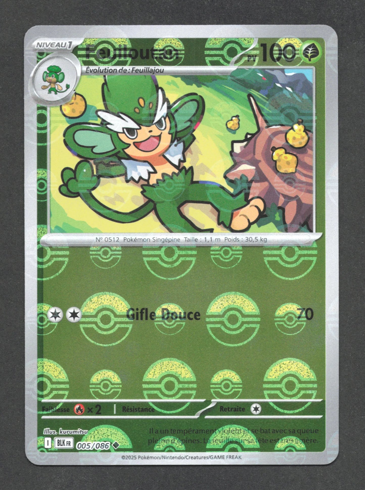 005/086 Feuiloutan POKEBALL - Foudre Noire - Pokeball