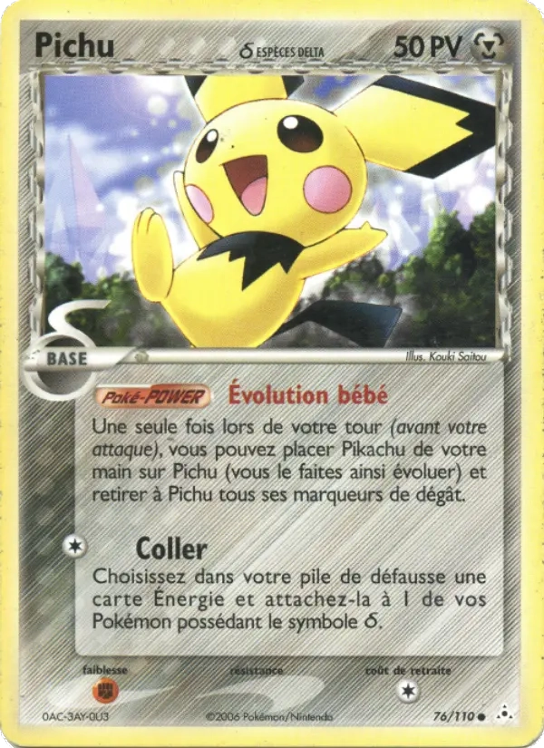76/110 Pichu CO - Fantômes Holon