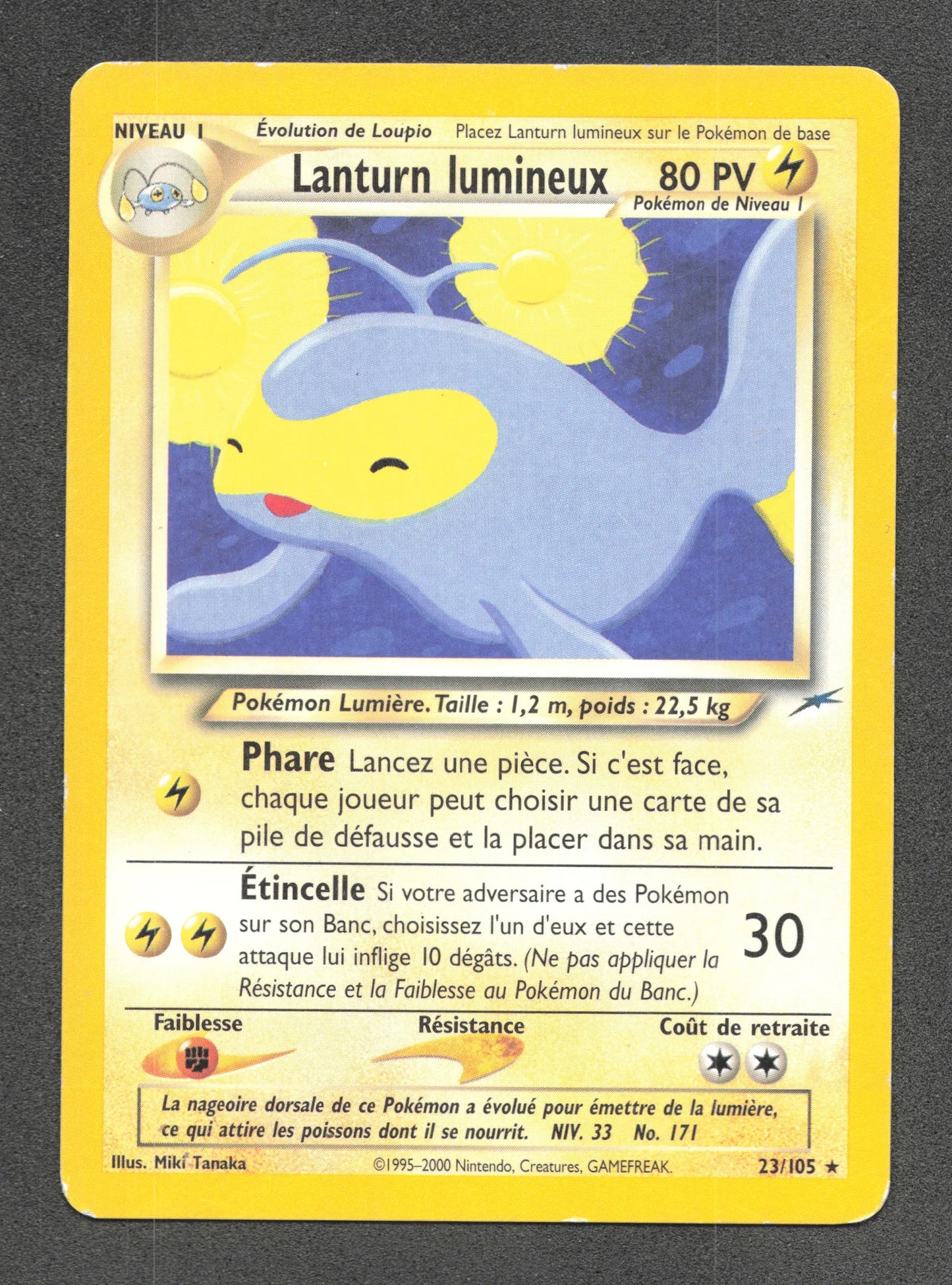 23/105 Lanturn Lumineux RARE - Neo Destiny