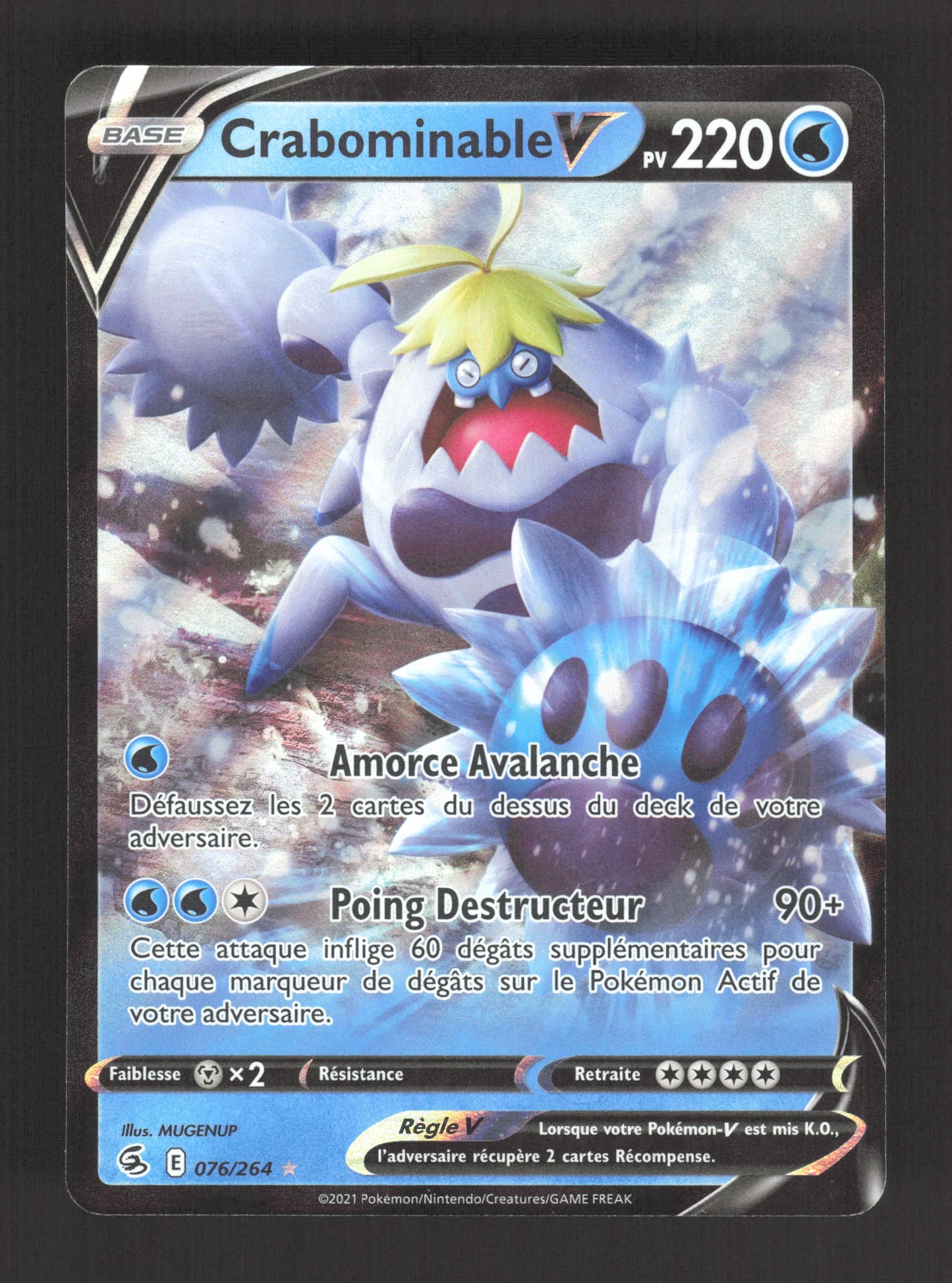 076/264 Crabominable V - Poing de Fusion
