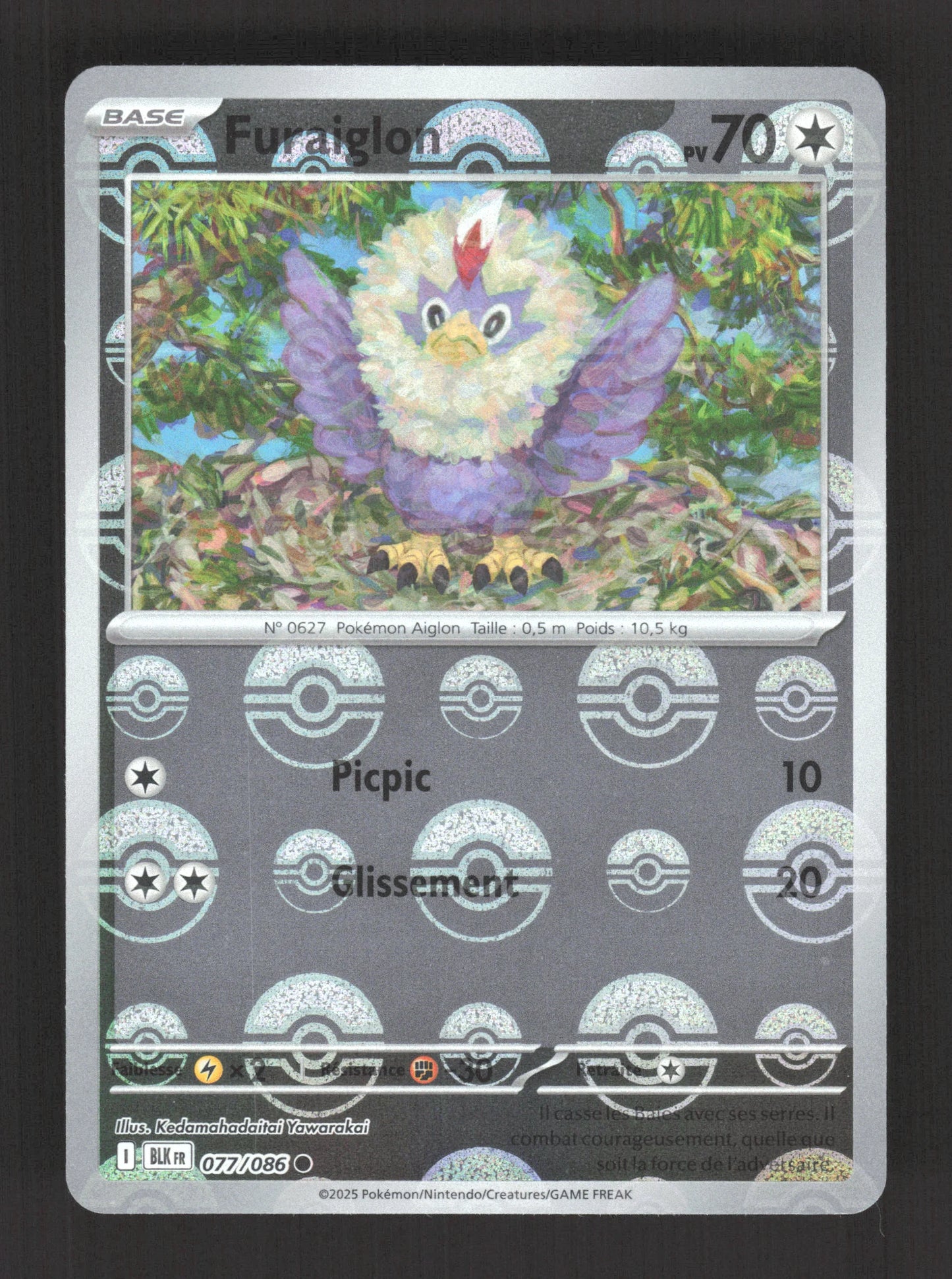077/086 Furaiglon POKEBALL - Foudre Noire