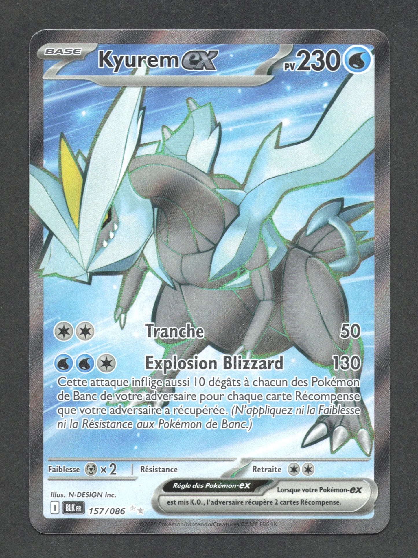 157/086 Kyurem EX - Foudre Noire