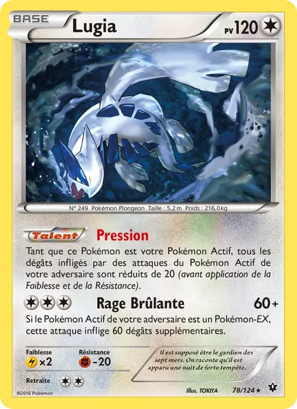 78/124 Lugia RARE - Impact des Destins