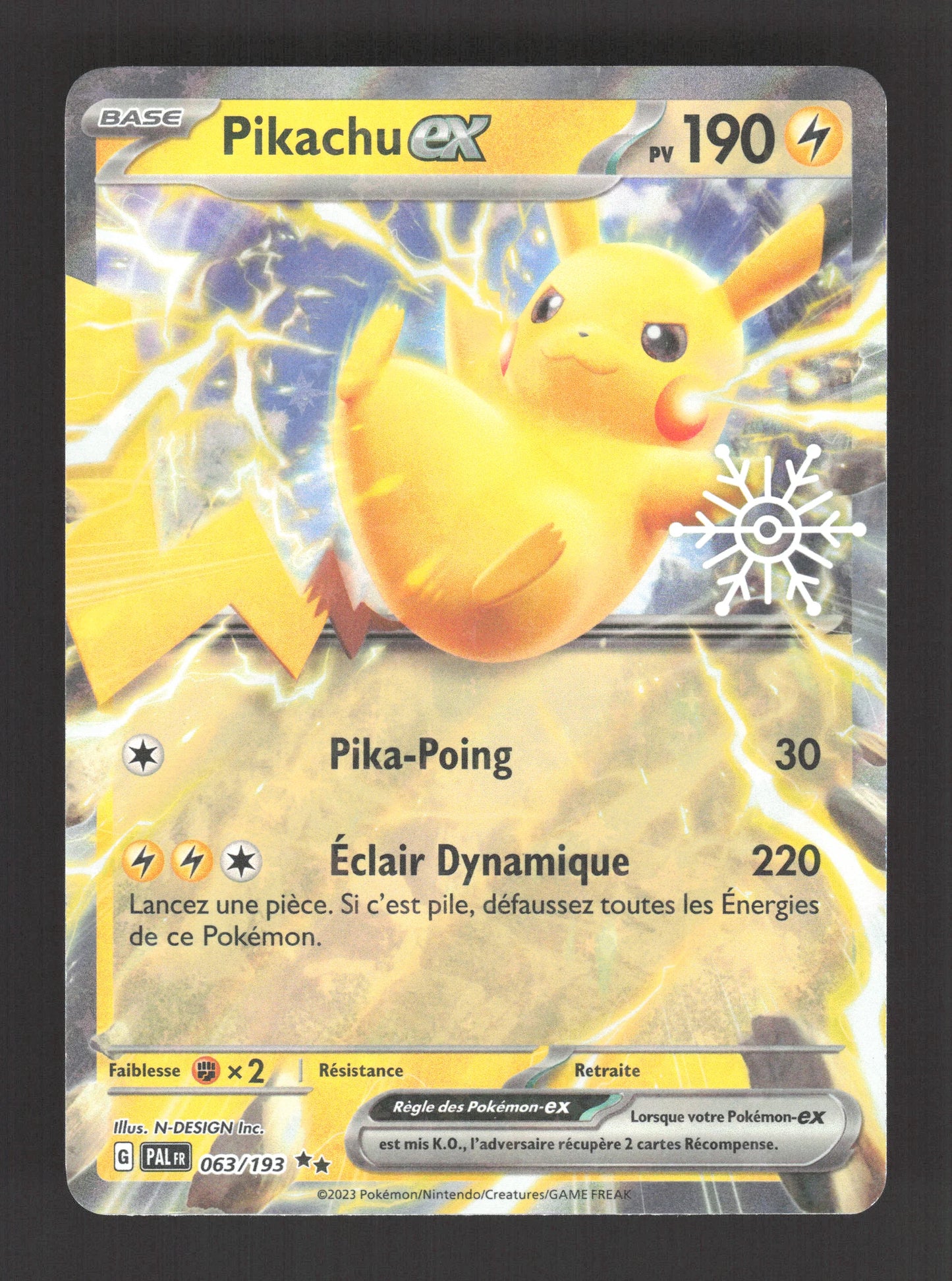 063/193 Pikachu EX FLOCON - Calendrier des Fêtes 2024