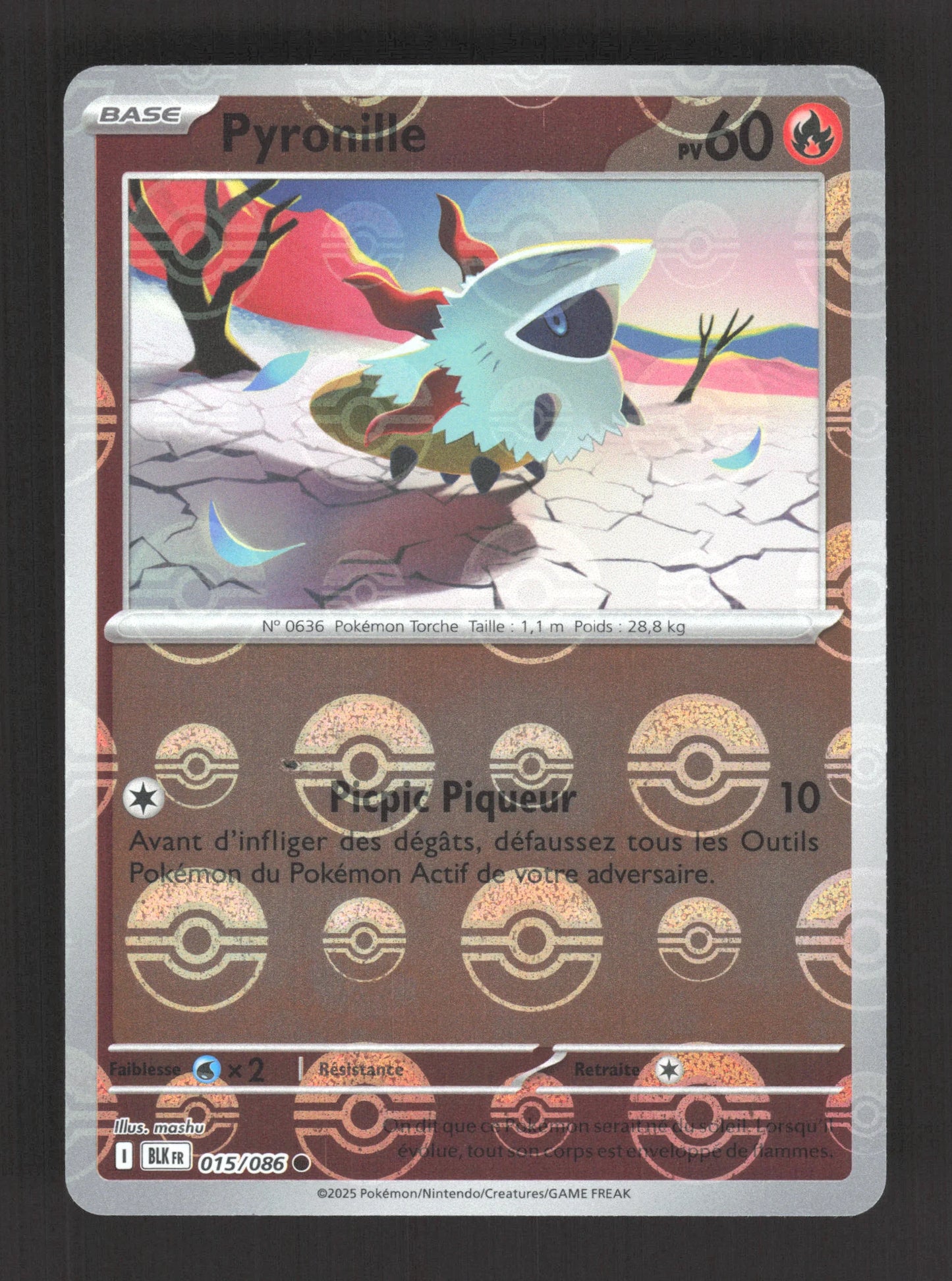 015/086 Pyronille POKEBALL - Foudre Noire