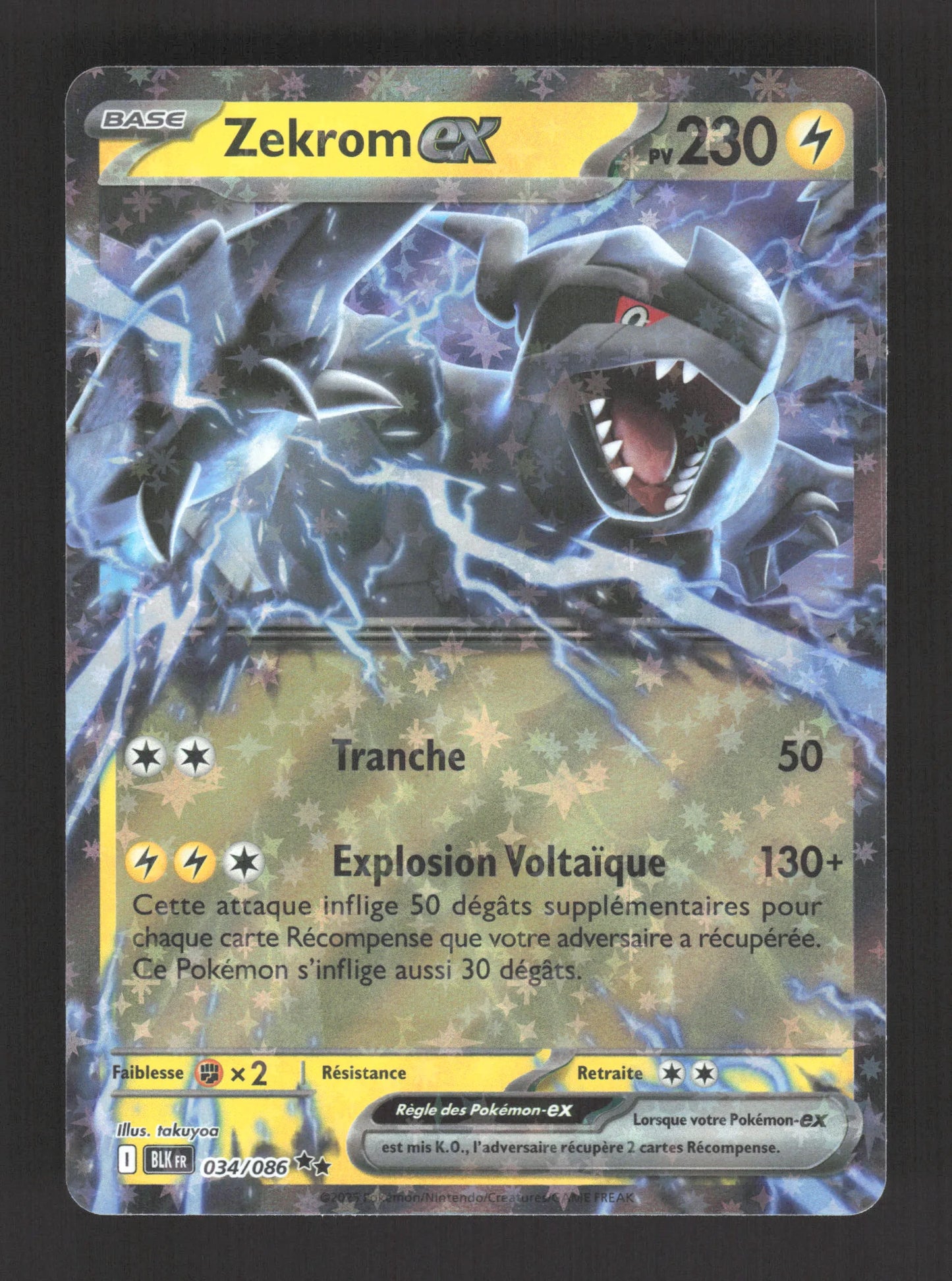 034/086 Zekrom EX - Foudre Noire