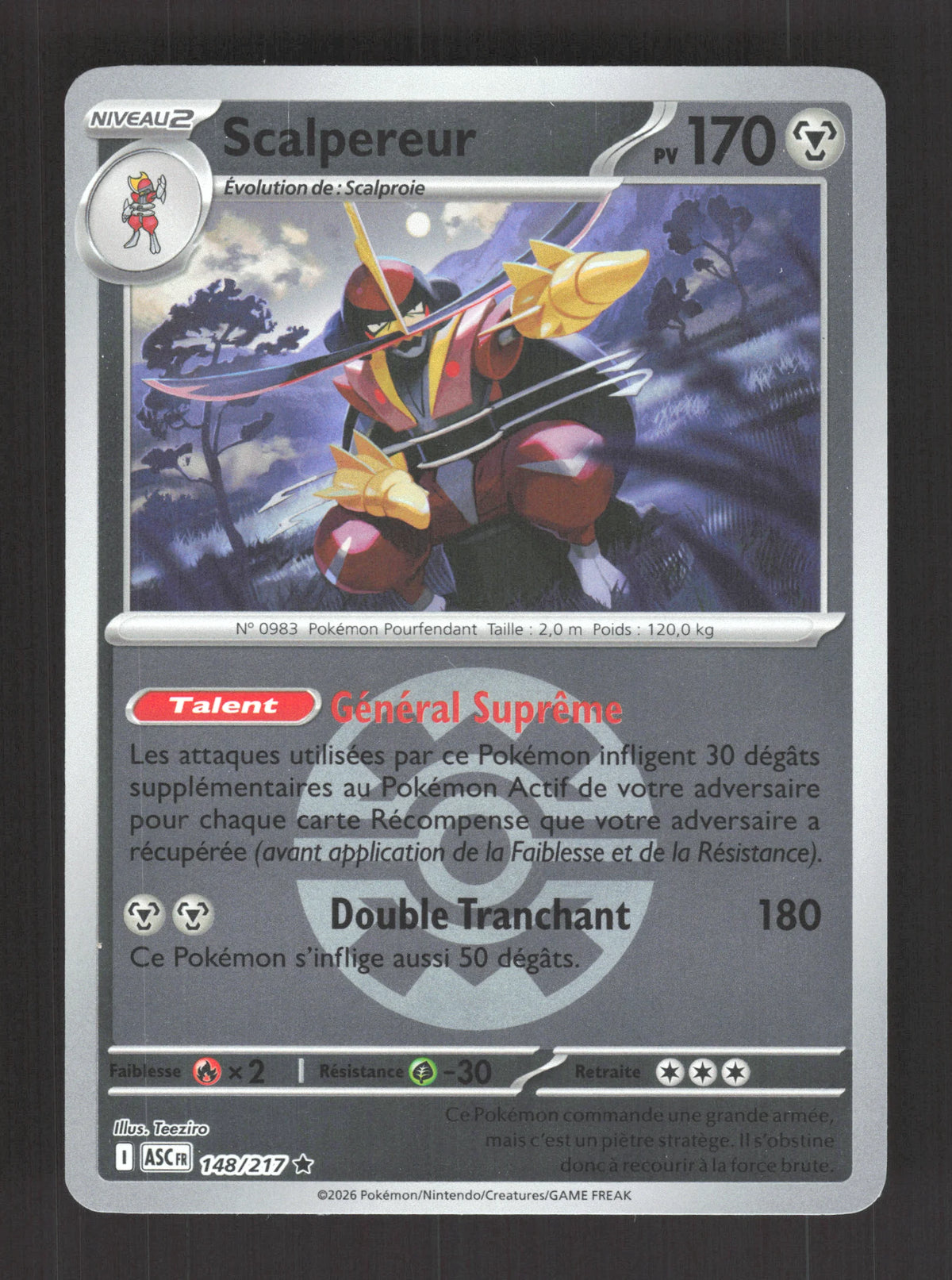 148/217 Scalpereur POKEBALL - Héros Transcendants
