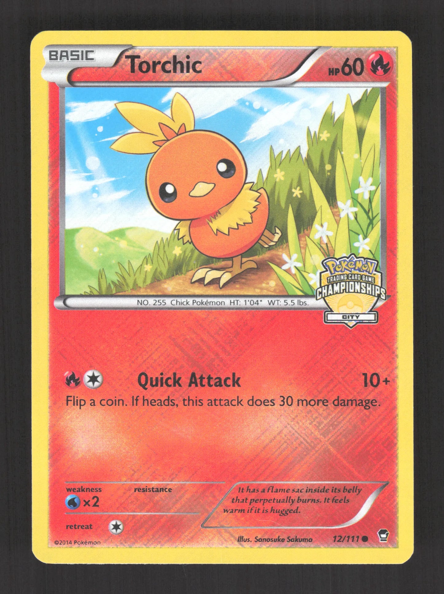 12/111 Torchic REVERSE STAMP - Anglais
