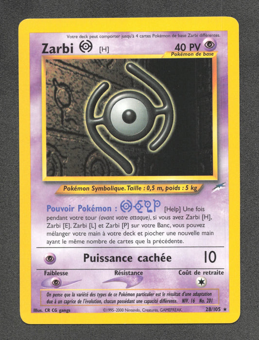 28/105 Zarbi RARE - Neo Destiny