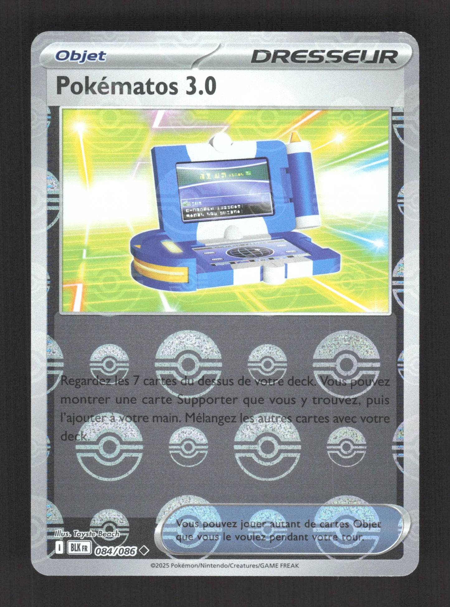 084/086 Pokematos 3 POKEBALL - Foudre Noire
