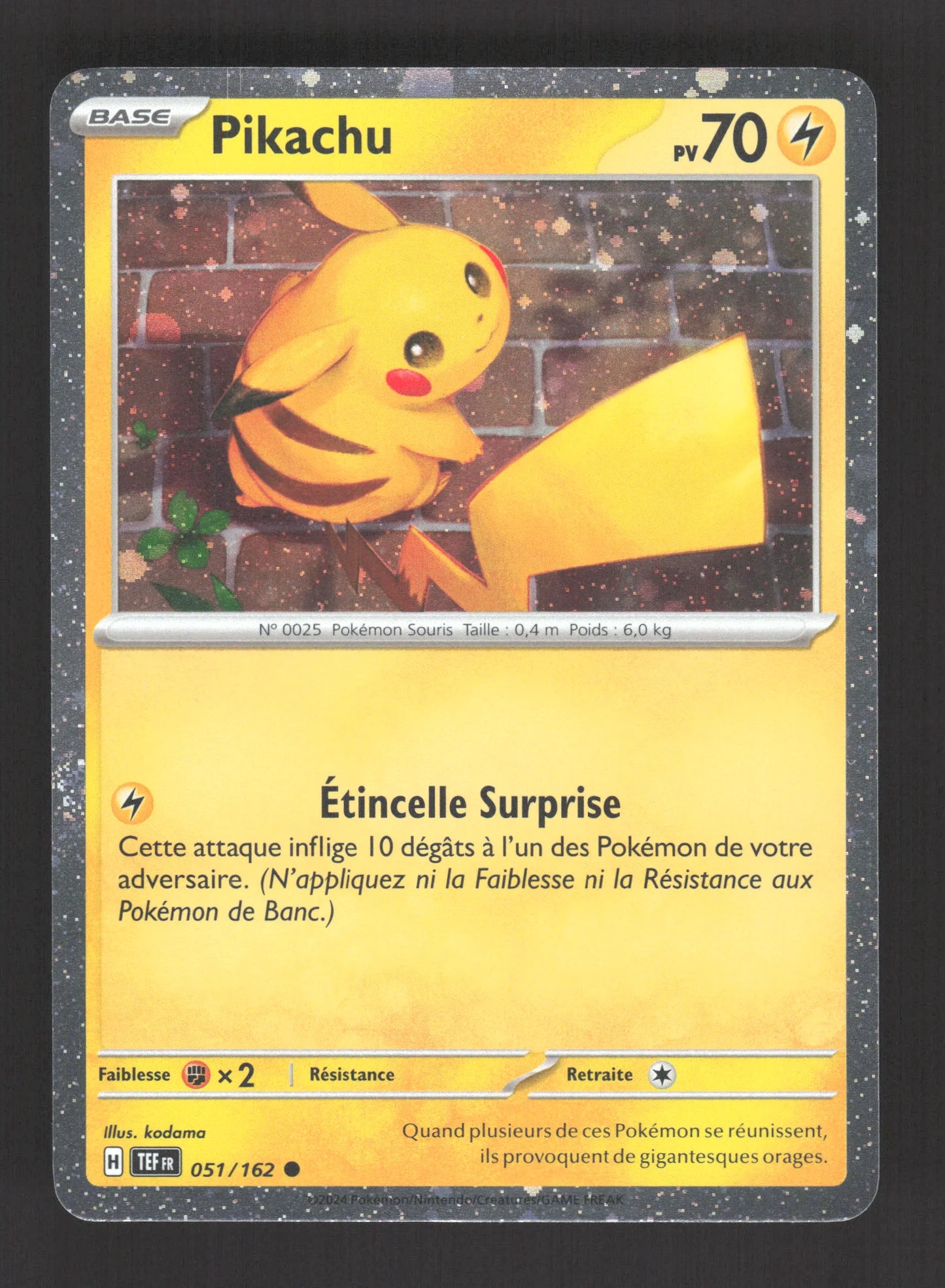 051/162 Pikachu HOLO COSMOS - Forces Temporelles - Holo Cosmos