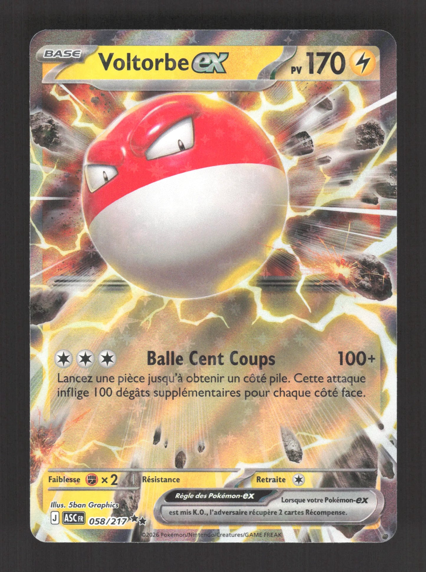058/217 Voltorbe EX - Héros Transcendants