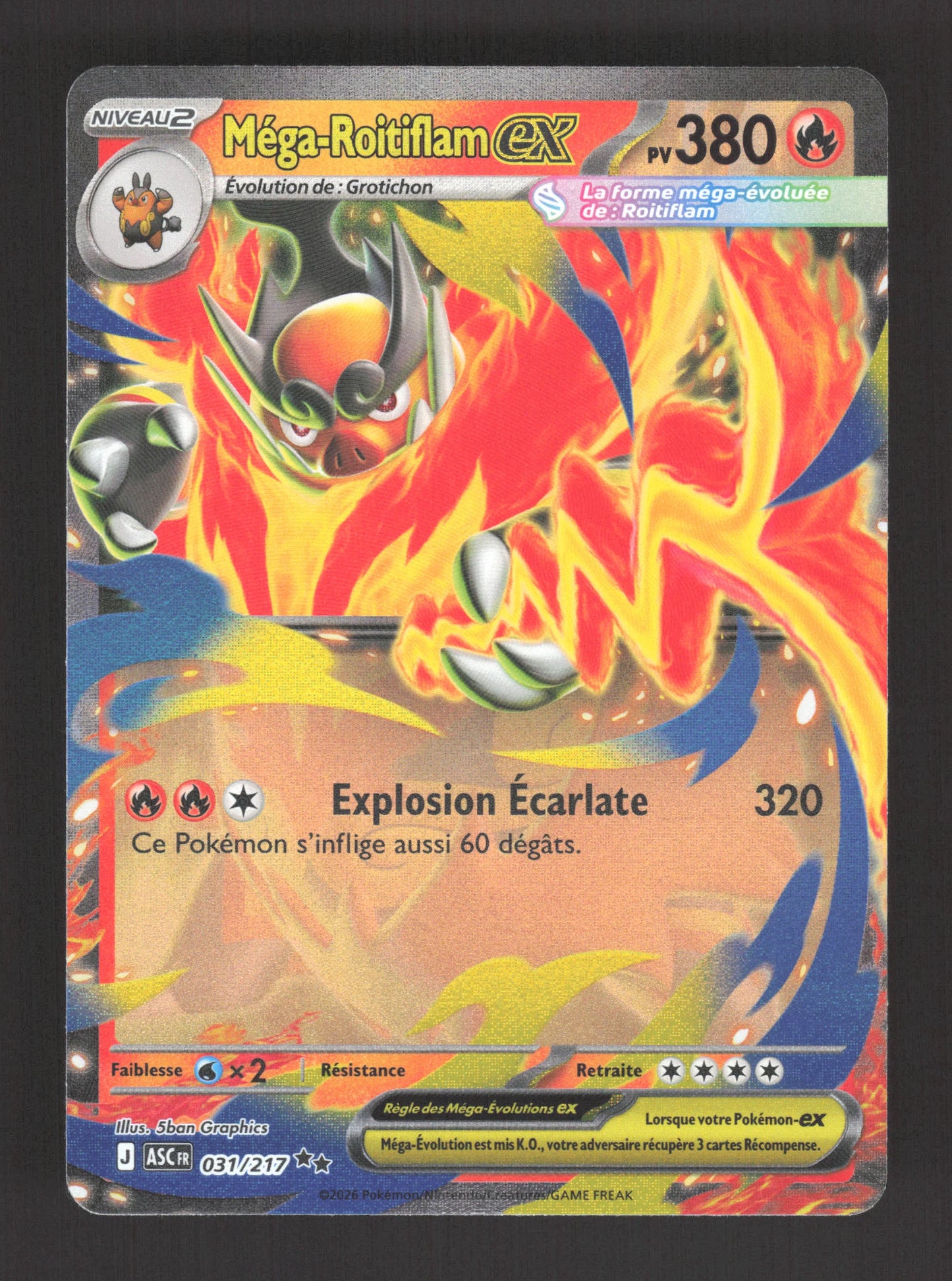031/217 Mega Roitiflam EX - Héros Transcendants