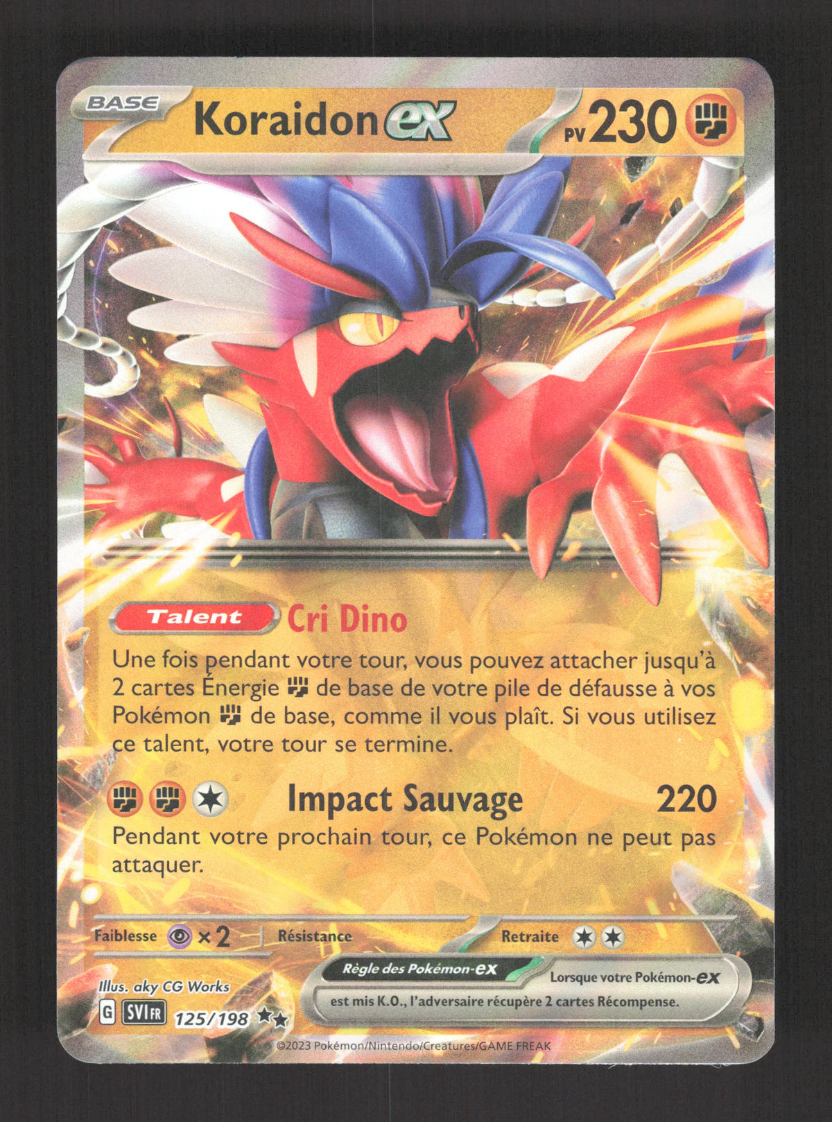125/198 Koraidon EX - Écarlate et Violet