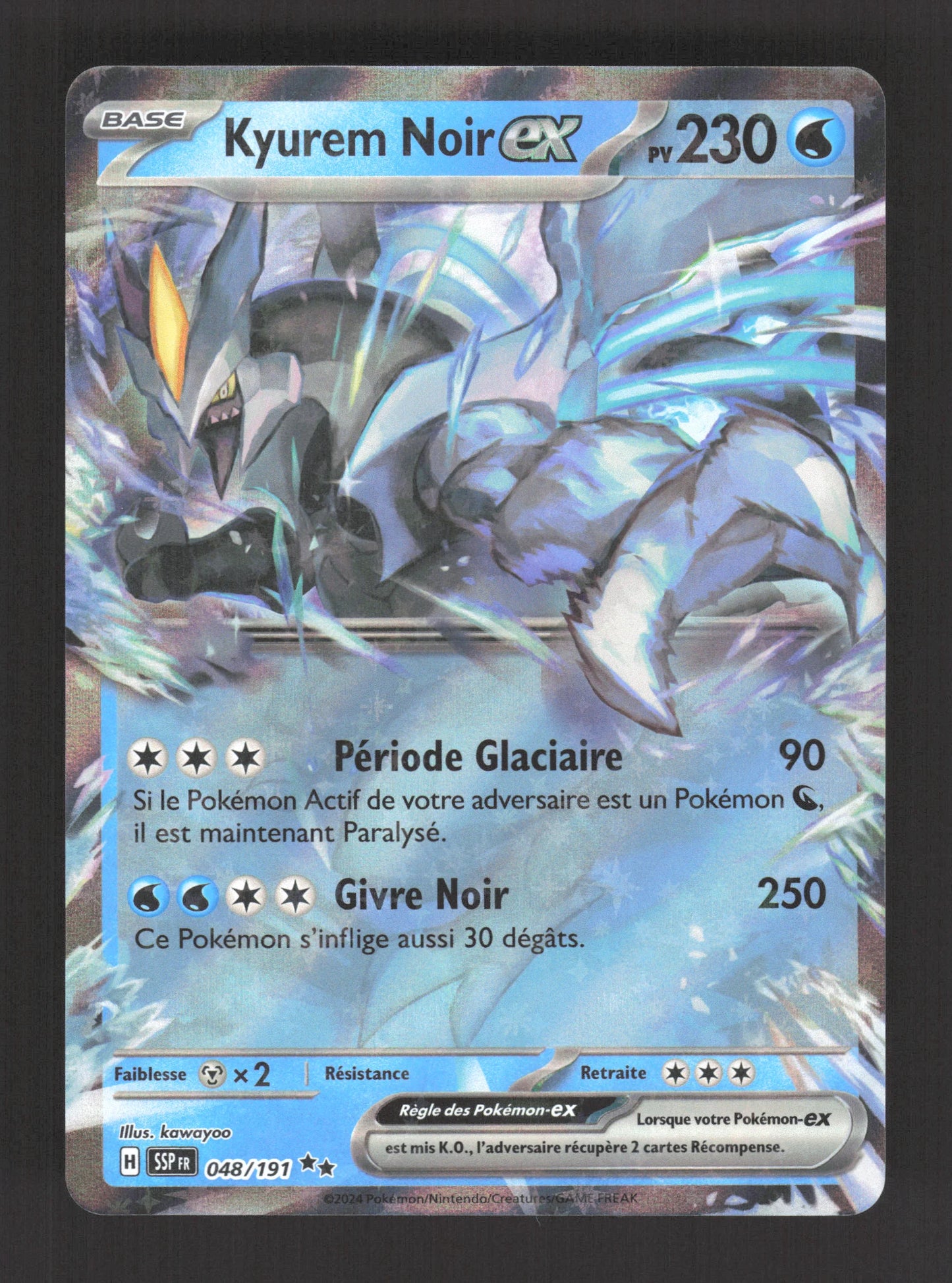 048/191 Kyurem Noir EX - Étincelles Déferlantes