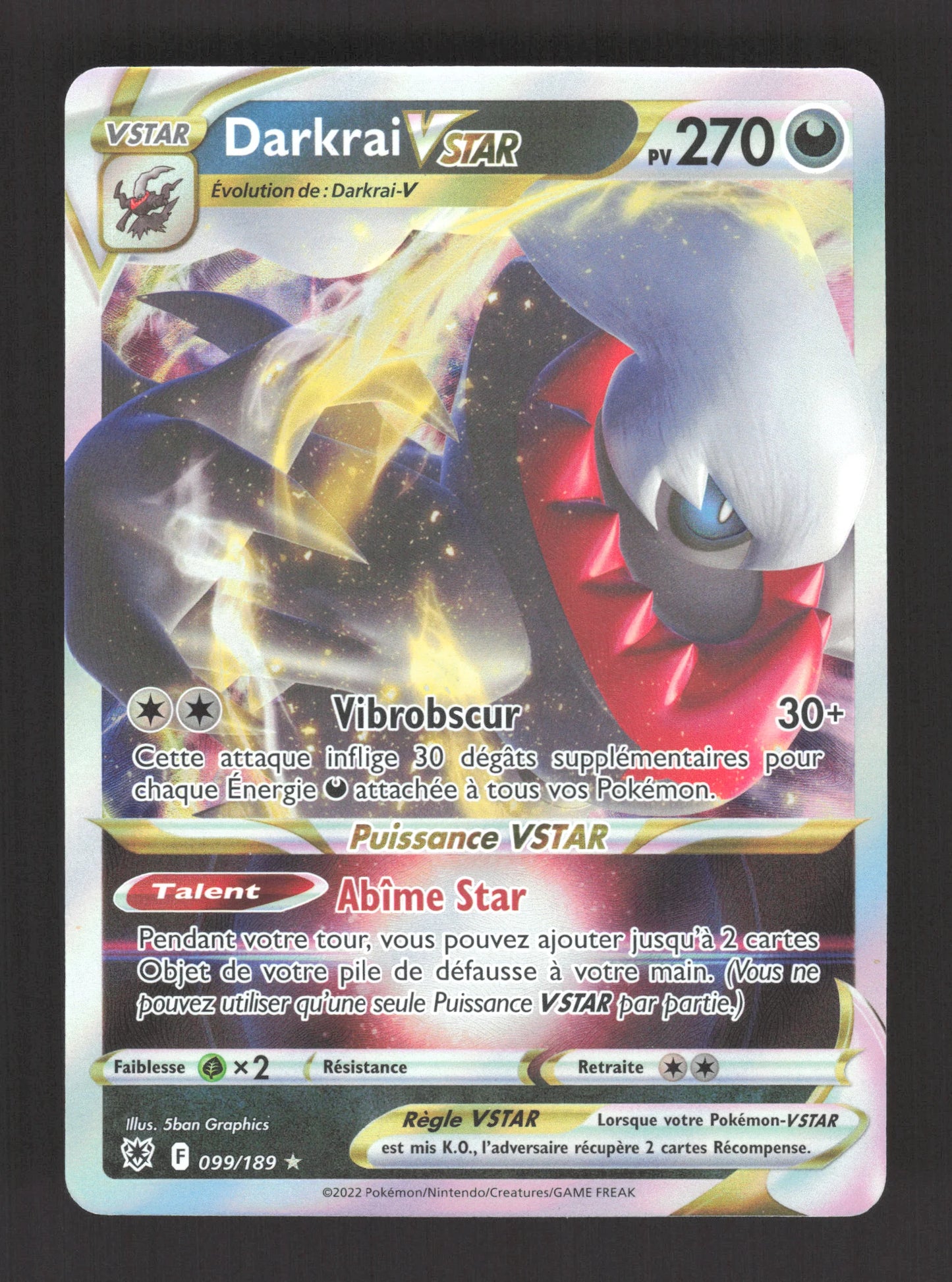 099/189 Darkrai VSTAR - Astres Radieux