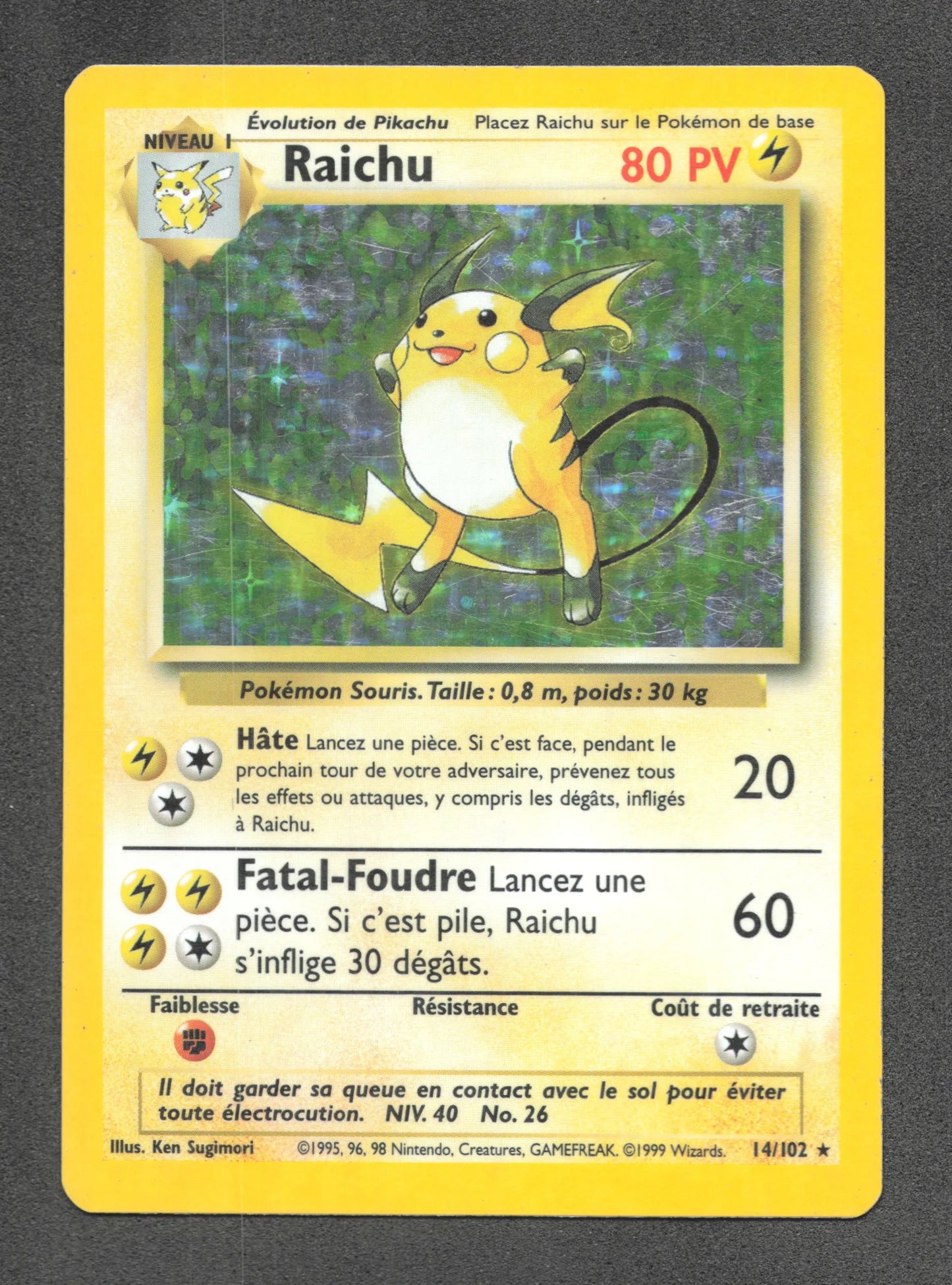 14/102 Raichu HOLO - Set de Base