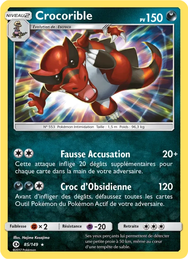 85/149 Crocorible HOLO - Soleil et Lune