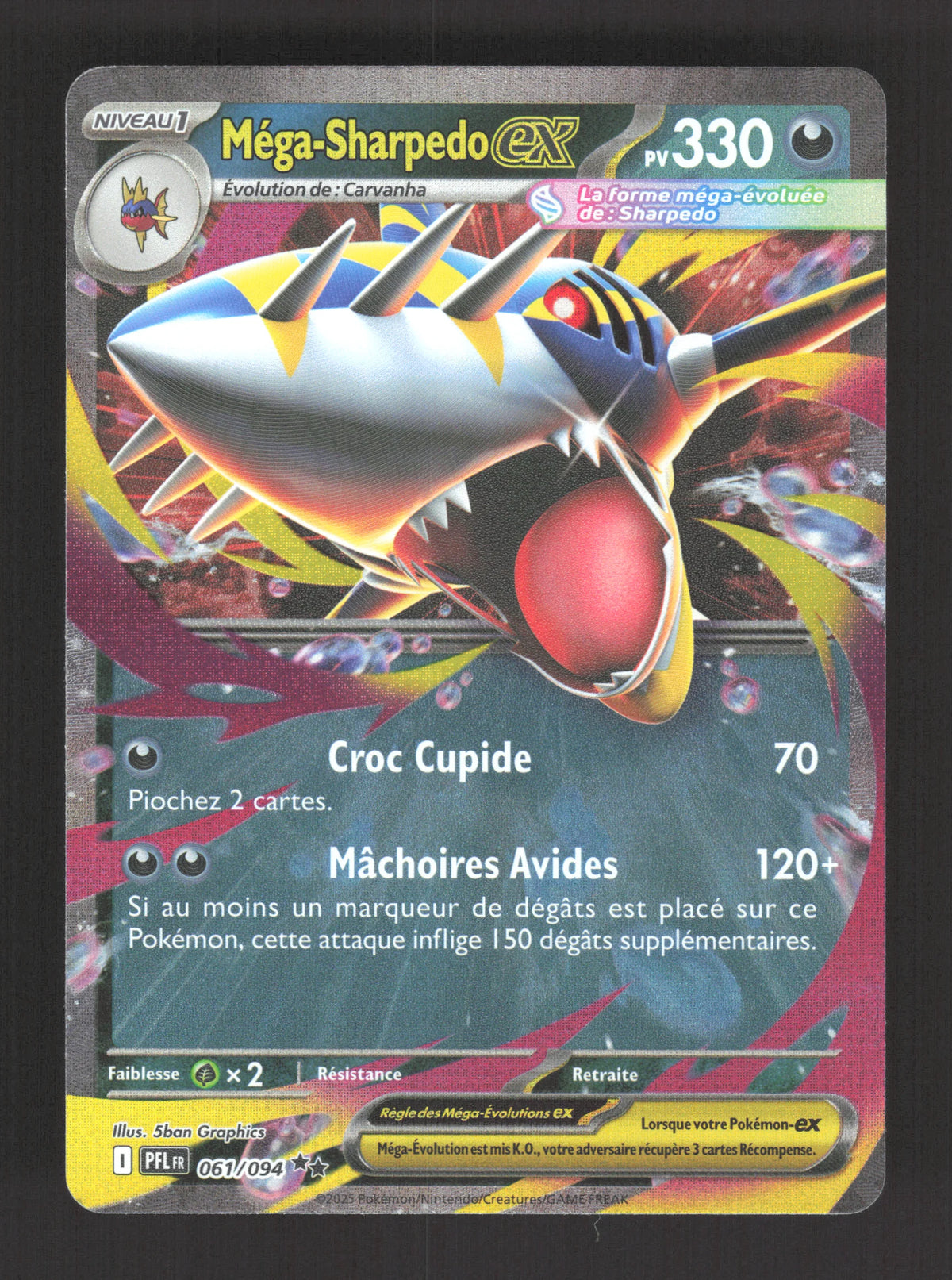 061/094 Mega Sharpedo EX - Flammes Fantasmagoriques