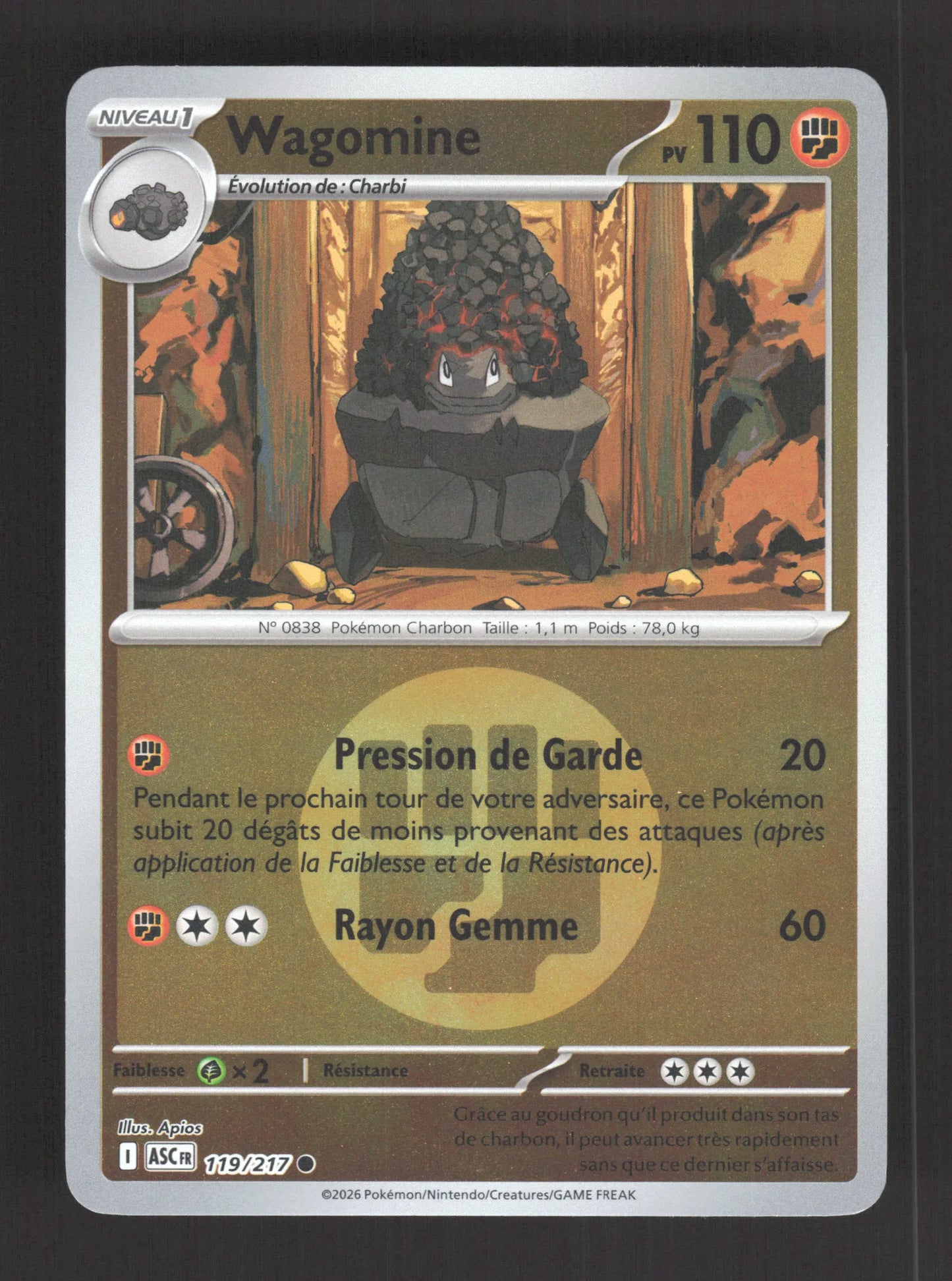 119/217 Wagomine REVERSE ENERGIE - Héros Transcendants