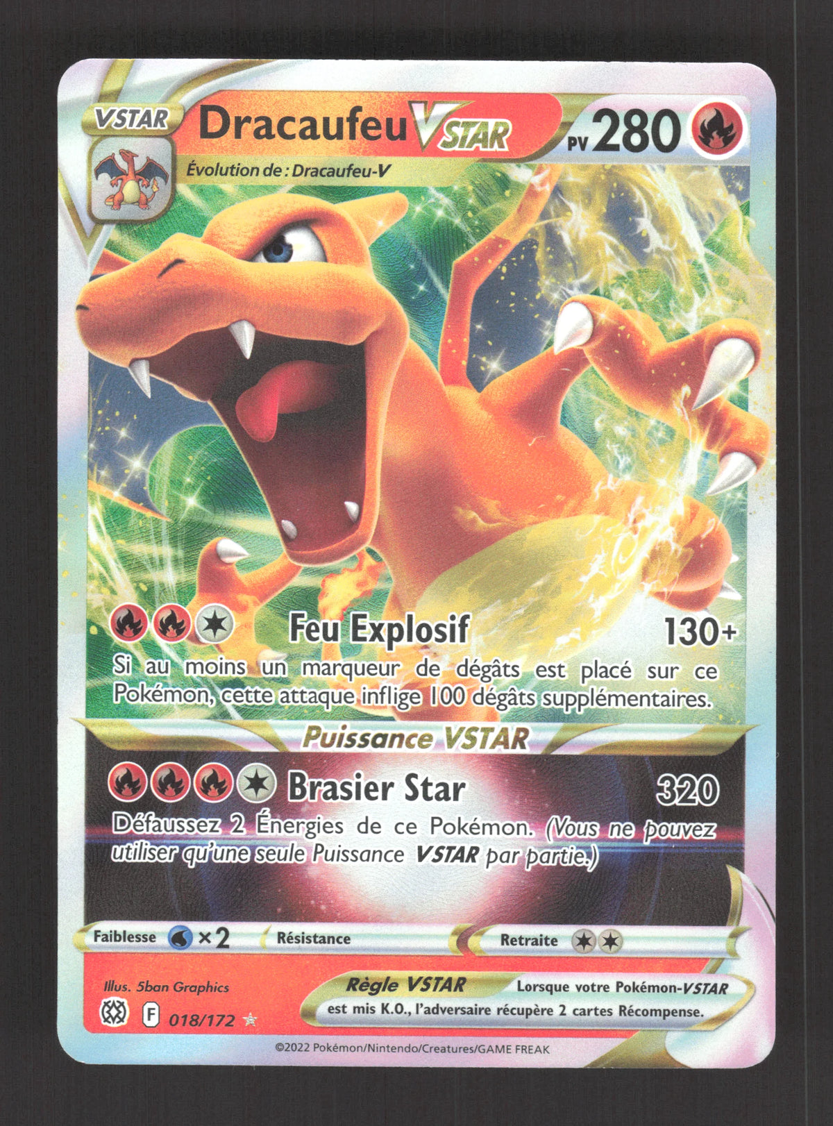 018/172 Dracaufeu VSTAR - Stars Étincelantes