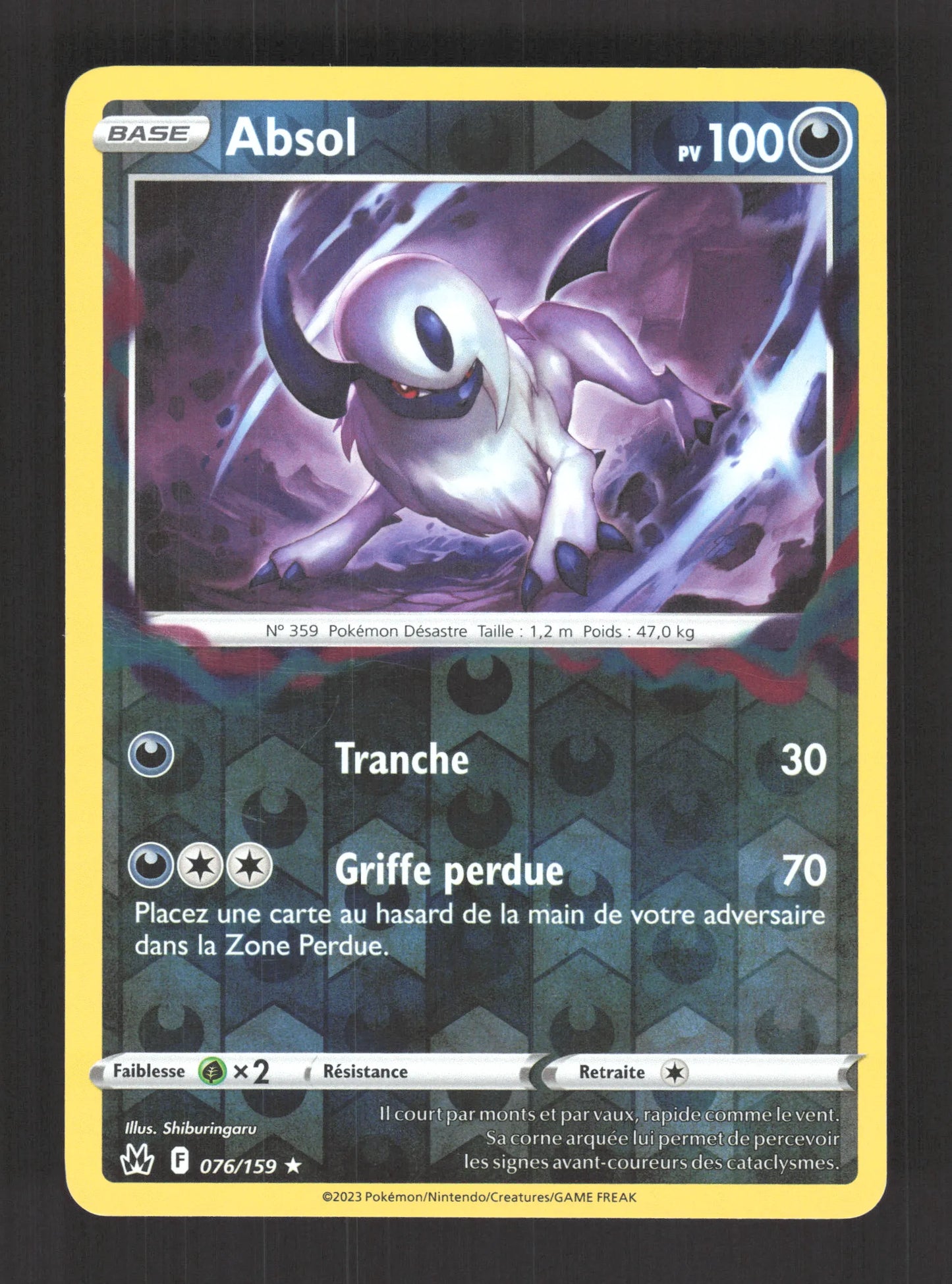076/159 Absol REVERSE - Zénith Suprême